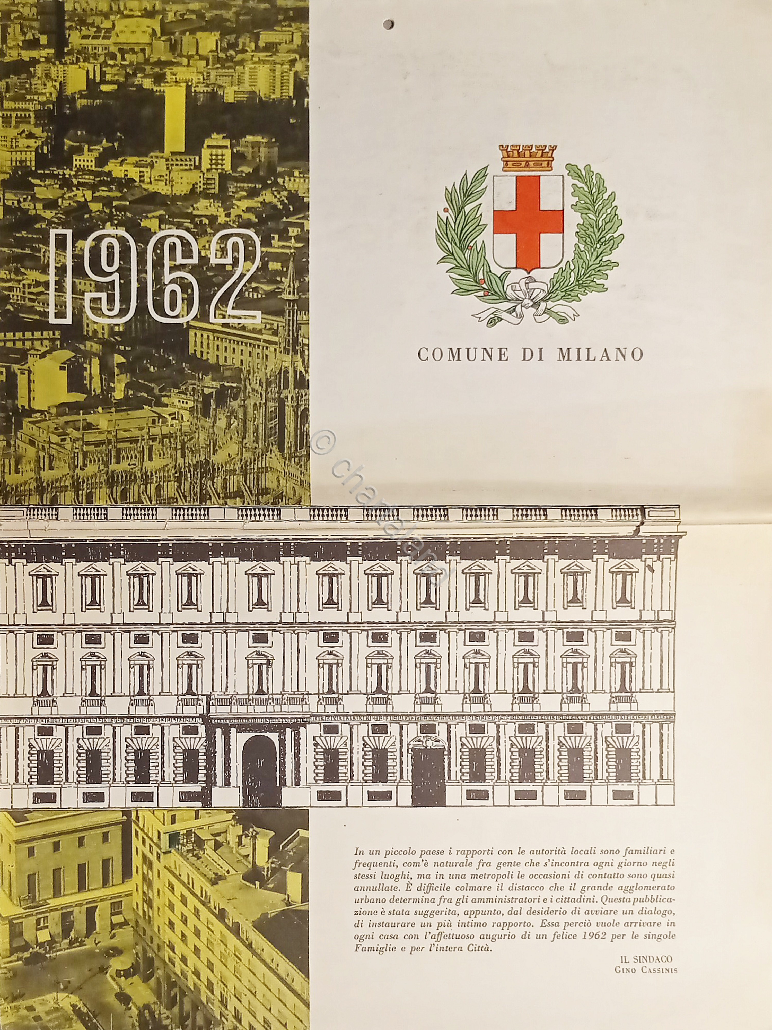 Calendario da Parete - Comune di Milano - 1962