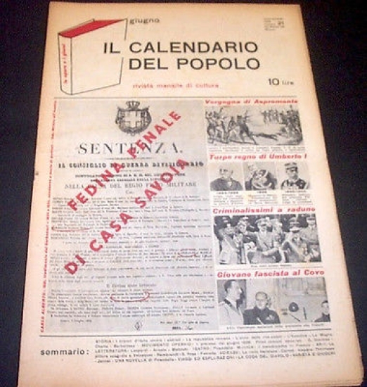 Calendario del Popolo Anno II n° 21 - 1946