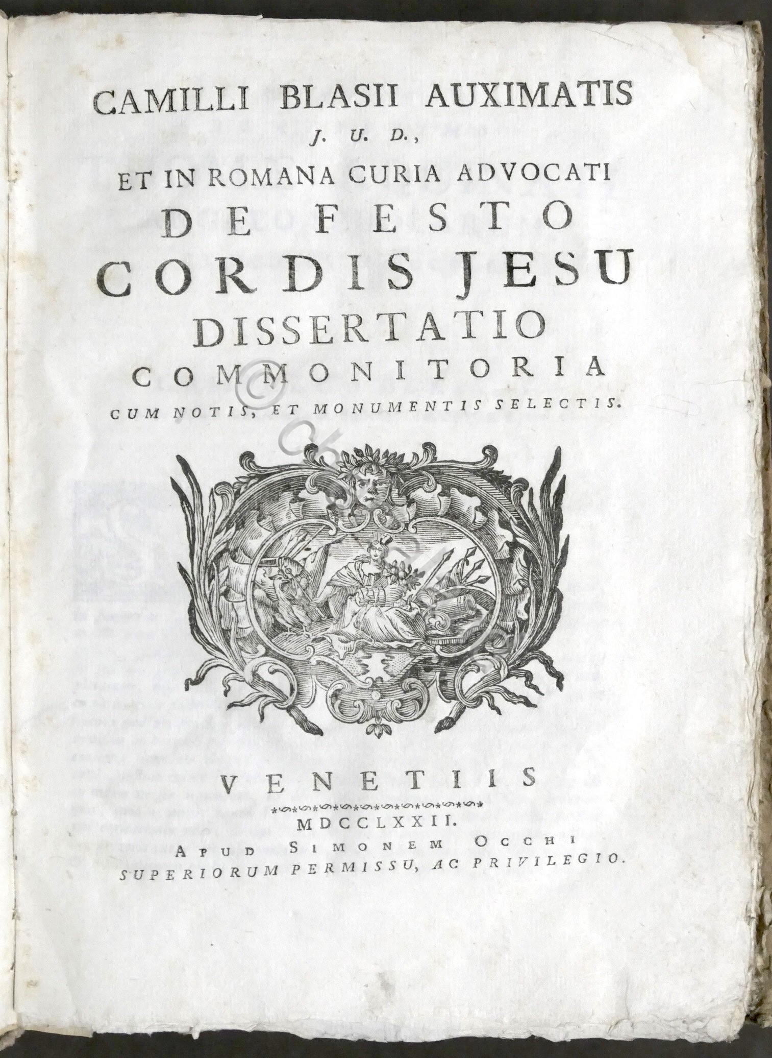 Camilli Balsii Auximatis - De festo cordis Jesu dissertatio - …