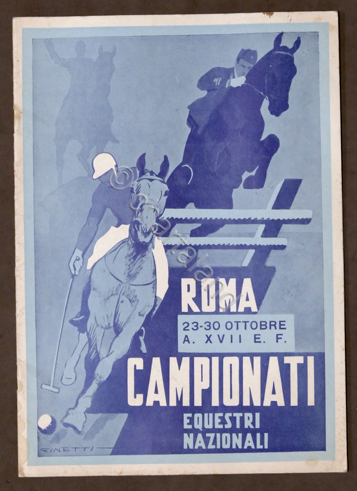 Campionati Equestri Nazionali - Programma - Roma - Ottobre 1938