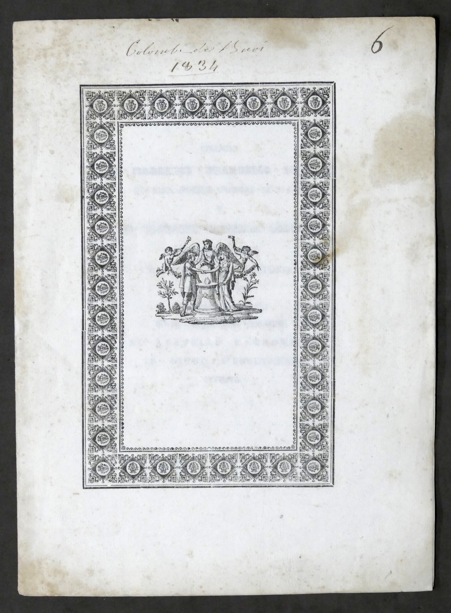 Cantico per le nozze Marchese Francesco De Buoi e contessa …