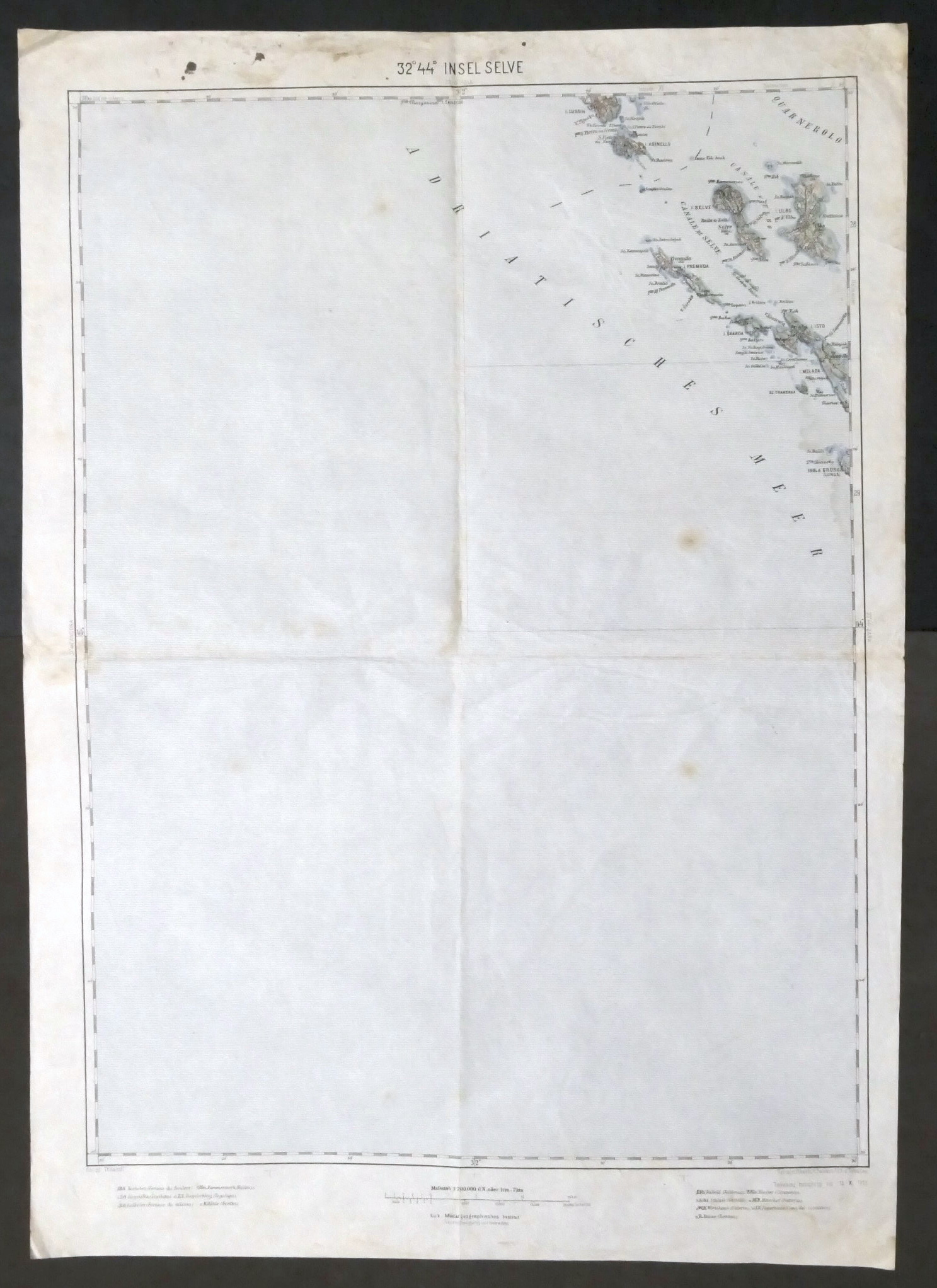 Carta Geografica - Isole di Selve, Premuda e Ulbo - …