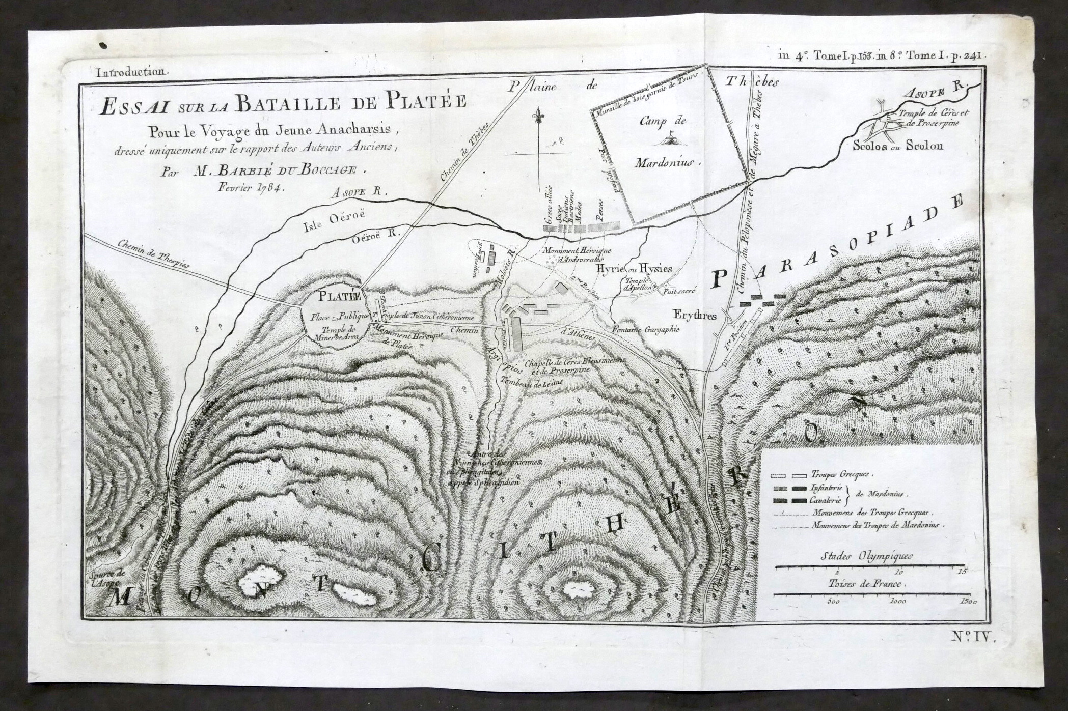 Carta Geografica Grecia - Essai sur la Bataille de Platèe …