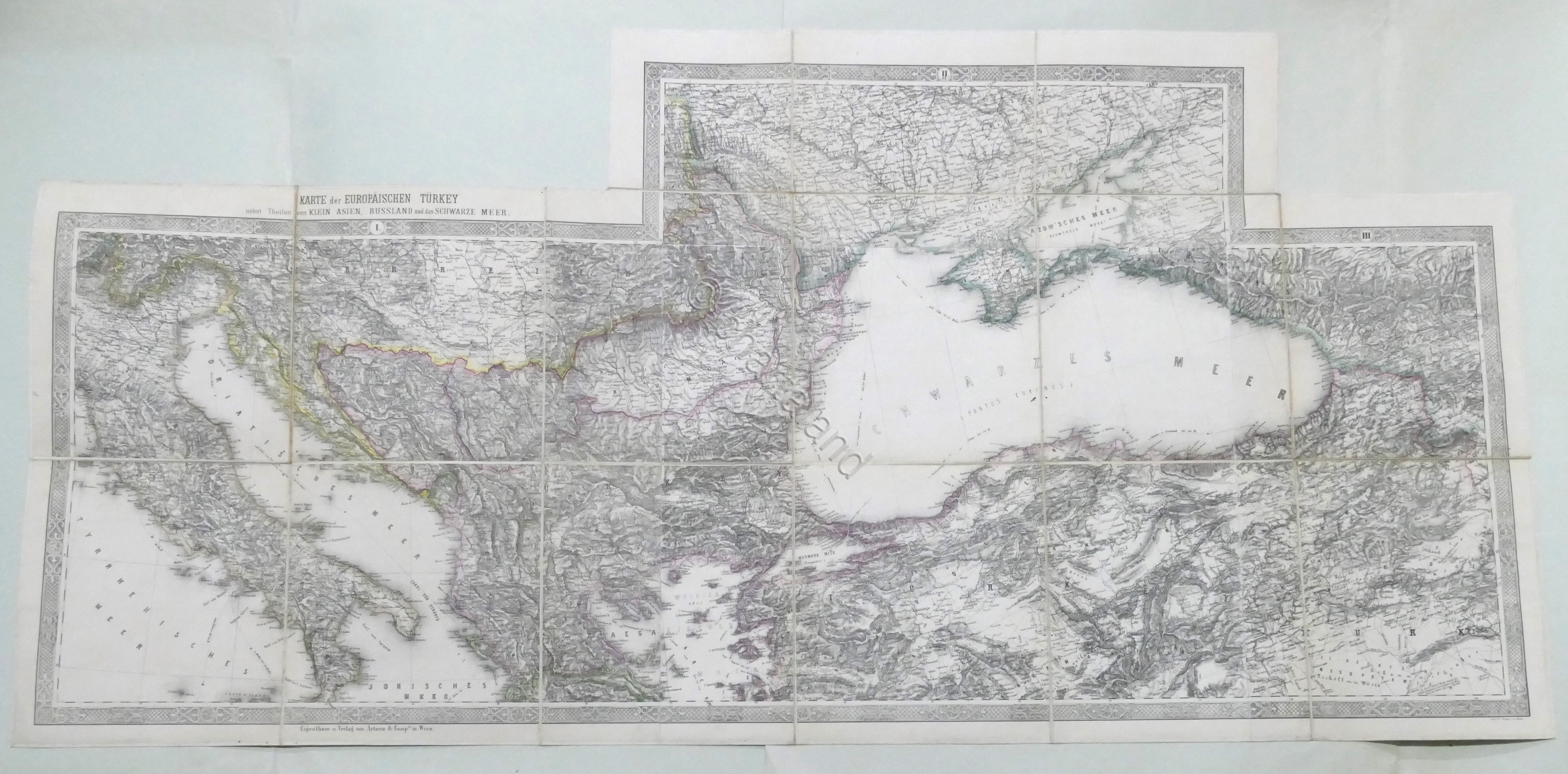 Carta geografica Turchia Europea - Karte der Europaischen Turkey - …