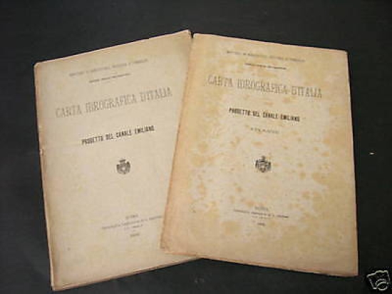 Carta Idrografica Canale Emiliano - Progetto e Atlante - 1893