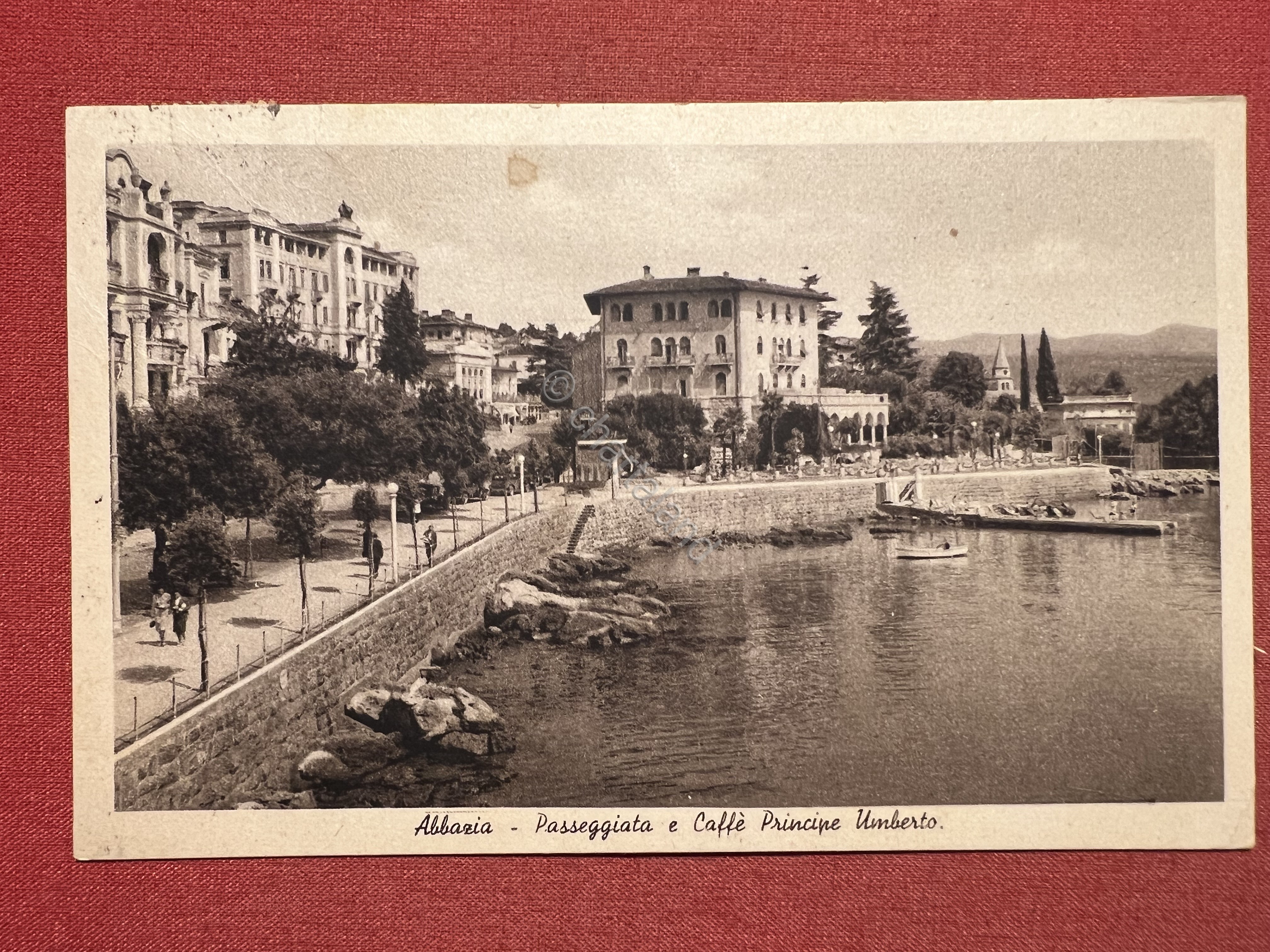 Cartolina - Abbazia - Passeggiata e Caffè Principe Umberto - …