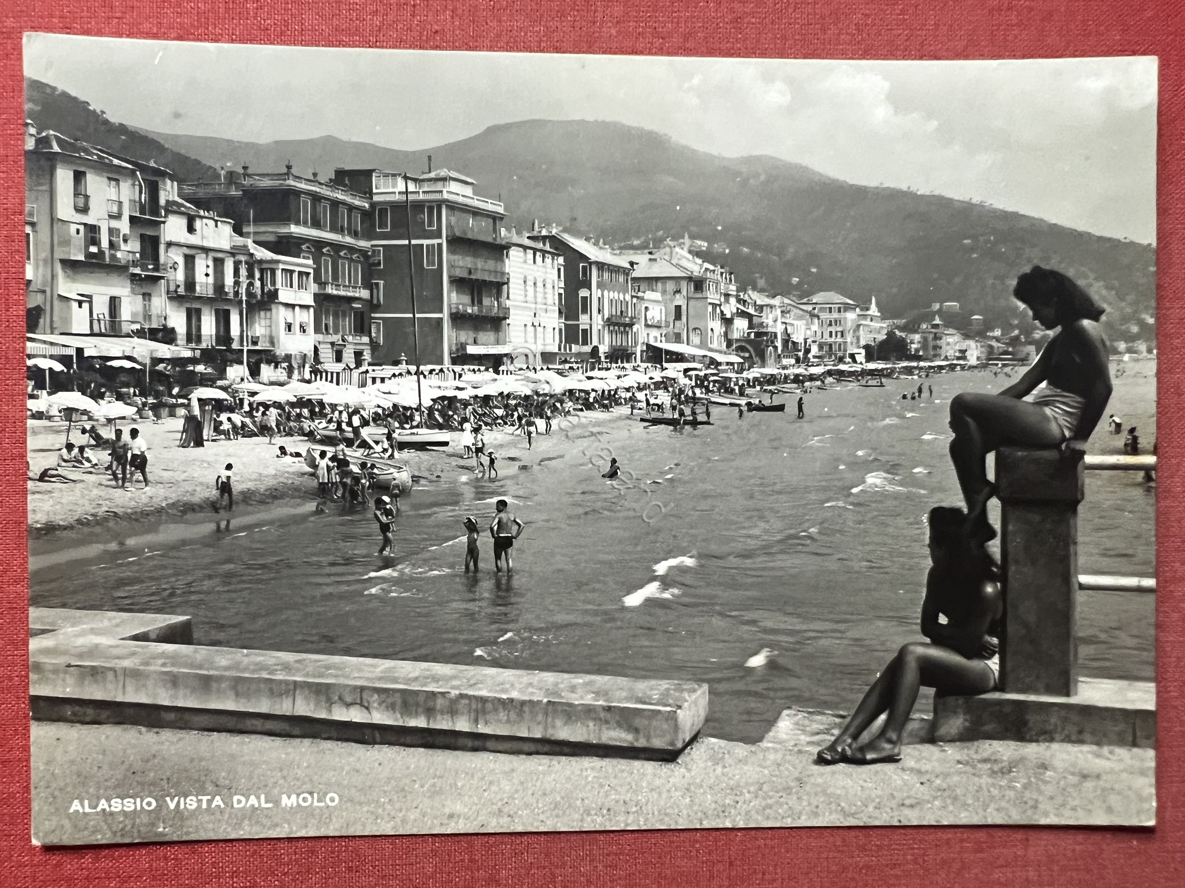 Cartolina - Alassio vista dal Molo - 1942 ca.