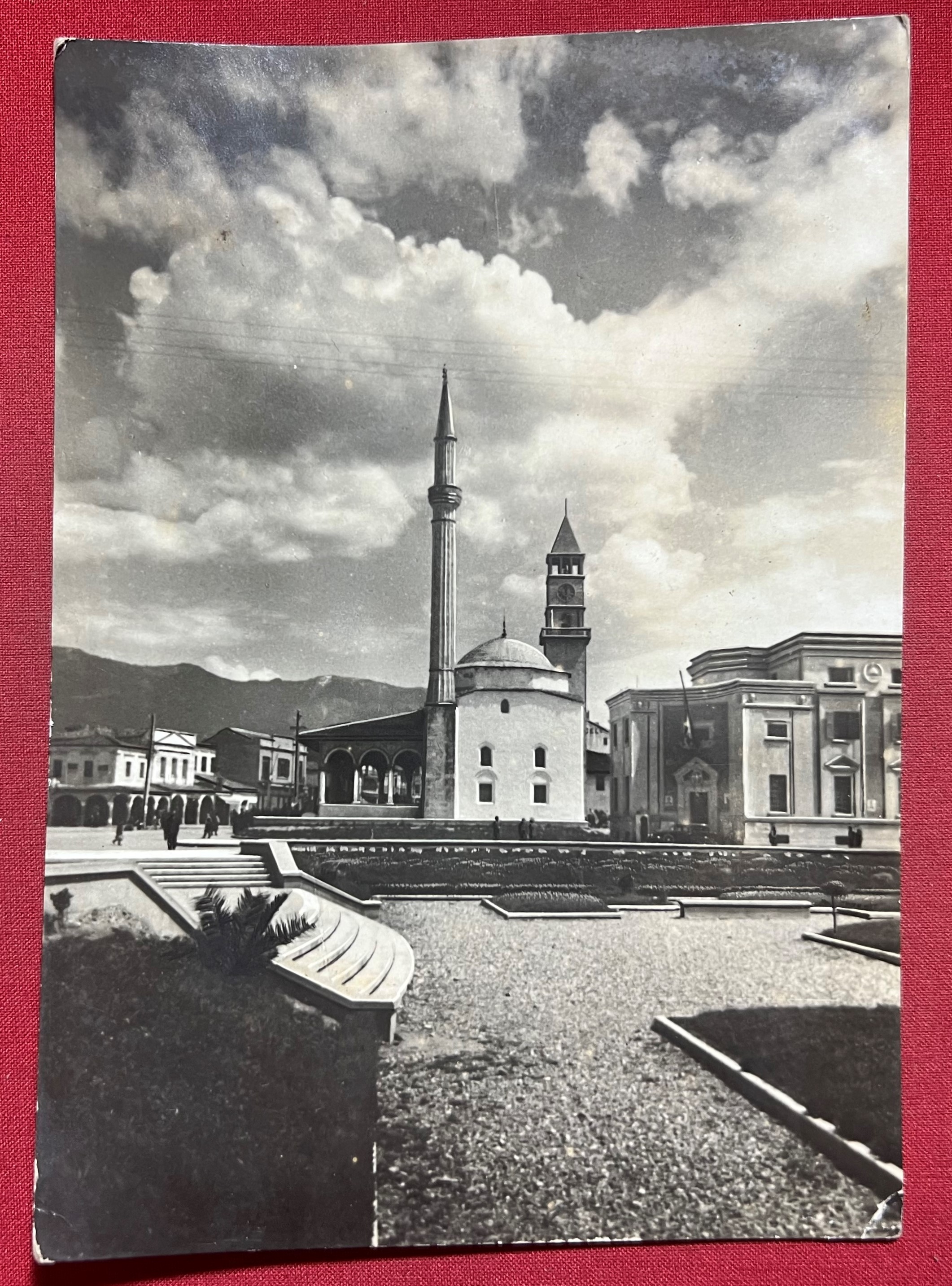 Cartolina - Albania - Tirana - Moschea e Piazza Scanderbeg …
