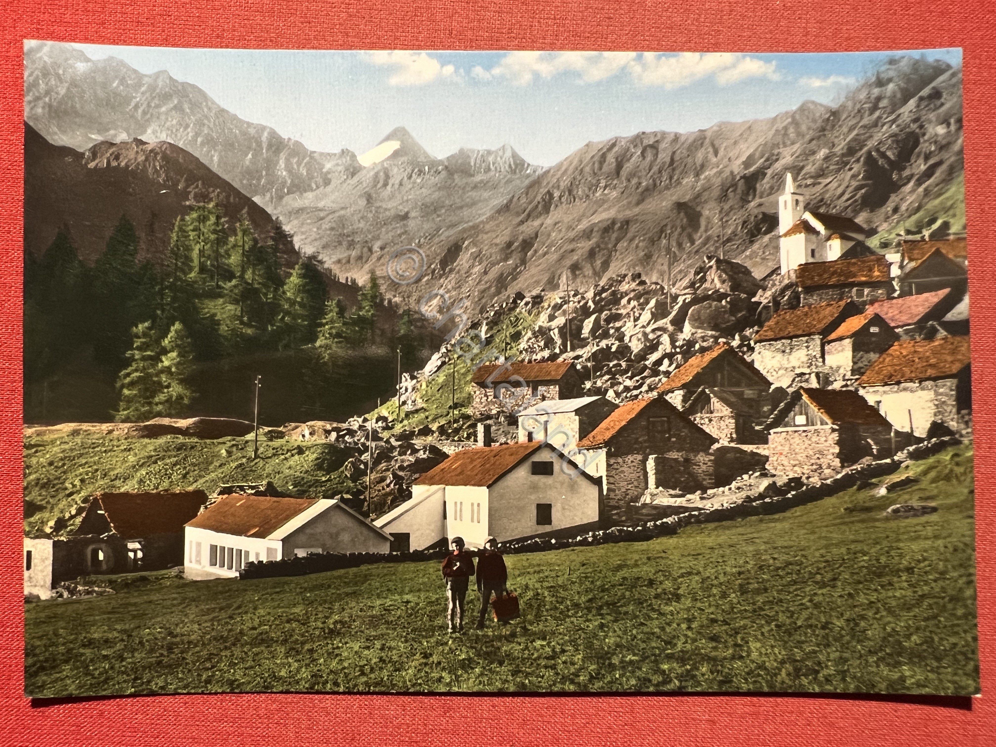 Cartolina - Alpe Cheggio - Rifugio C.A.I. Novara - Sfondo …