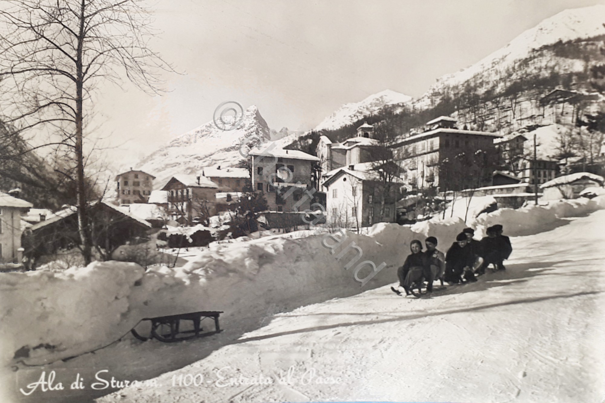 Cartolina - Alta di Stura - Entrata al Paese - …