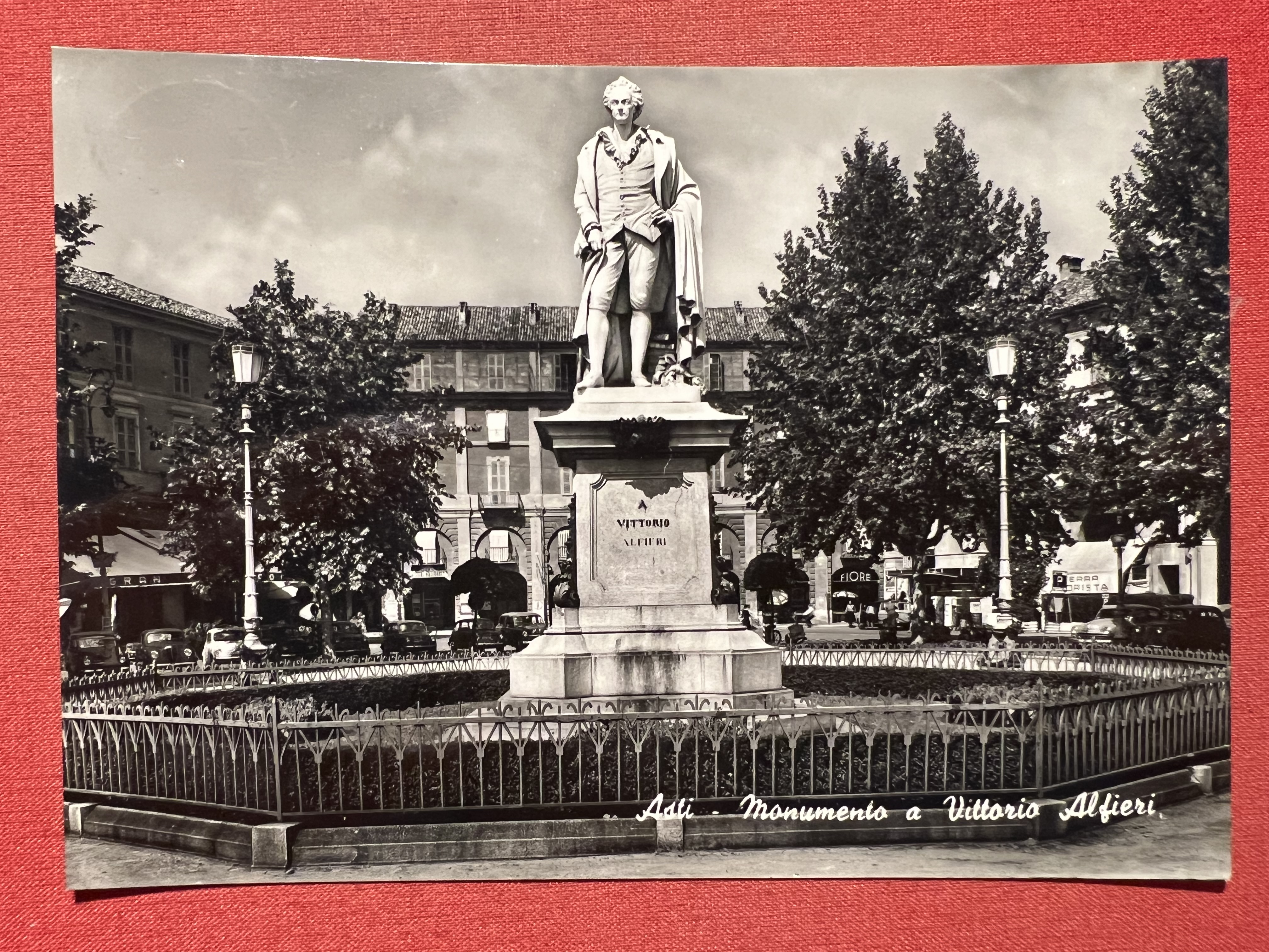 Cartolina - Asti - Monumento a Vittorio Alfieri - 1960