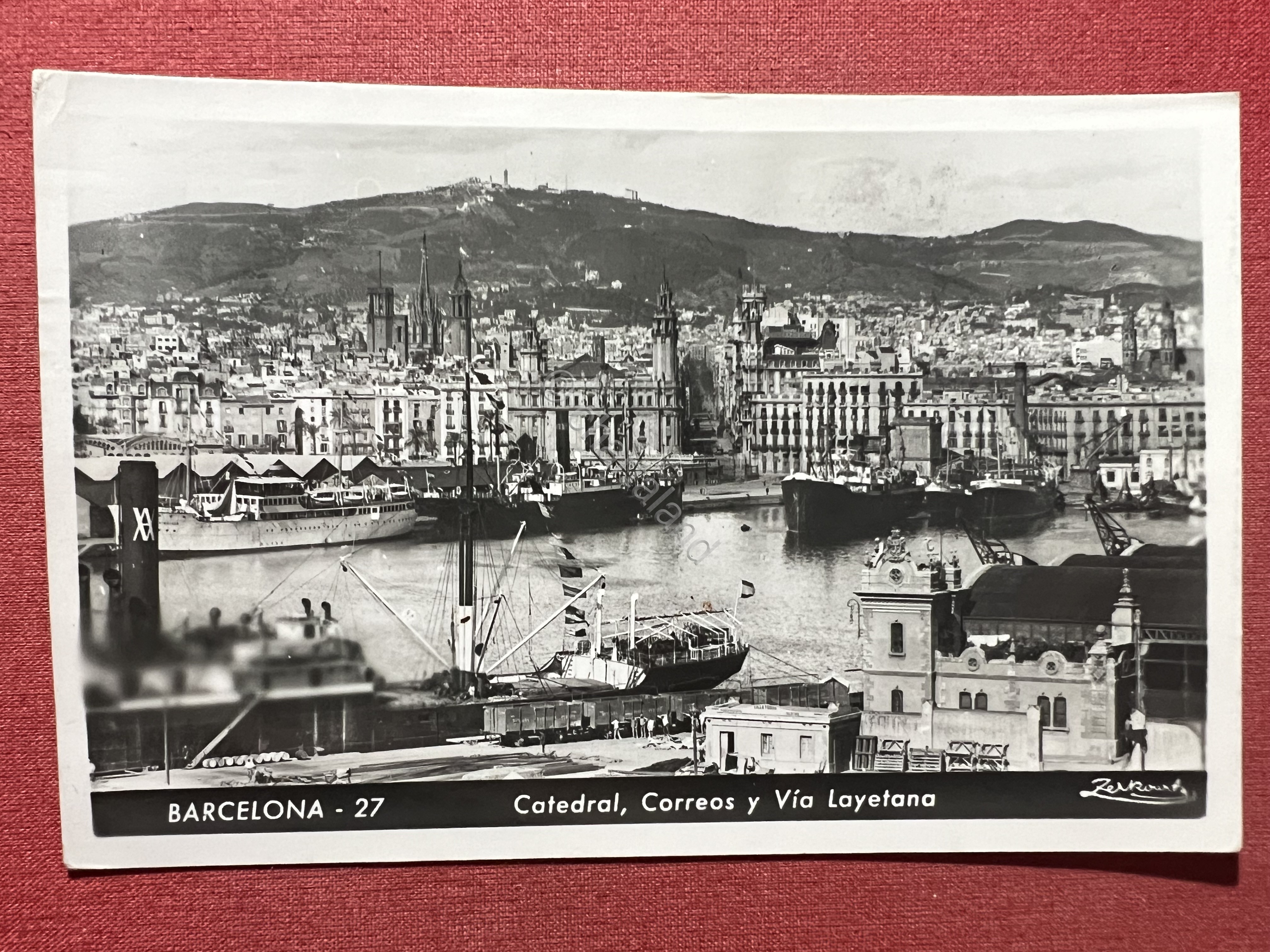 Cartolina - Barcelona - Catedral - Correos y Via Layetana …