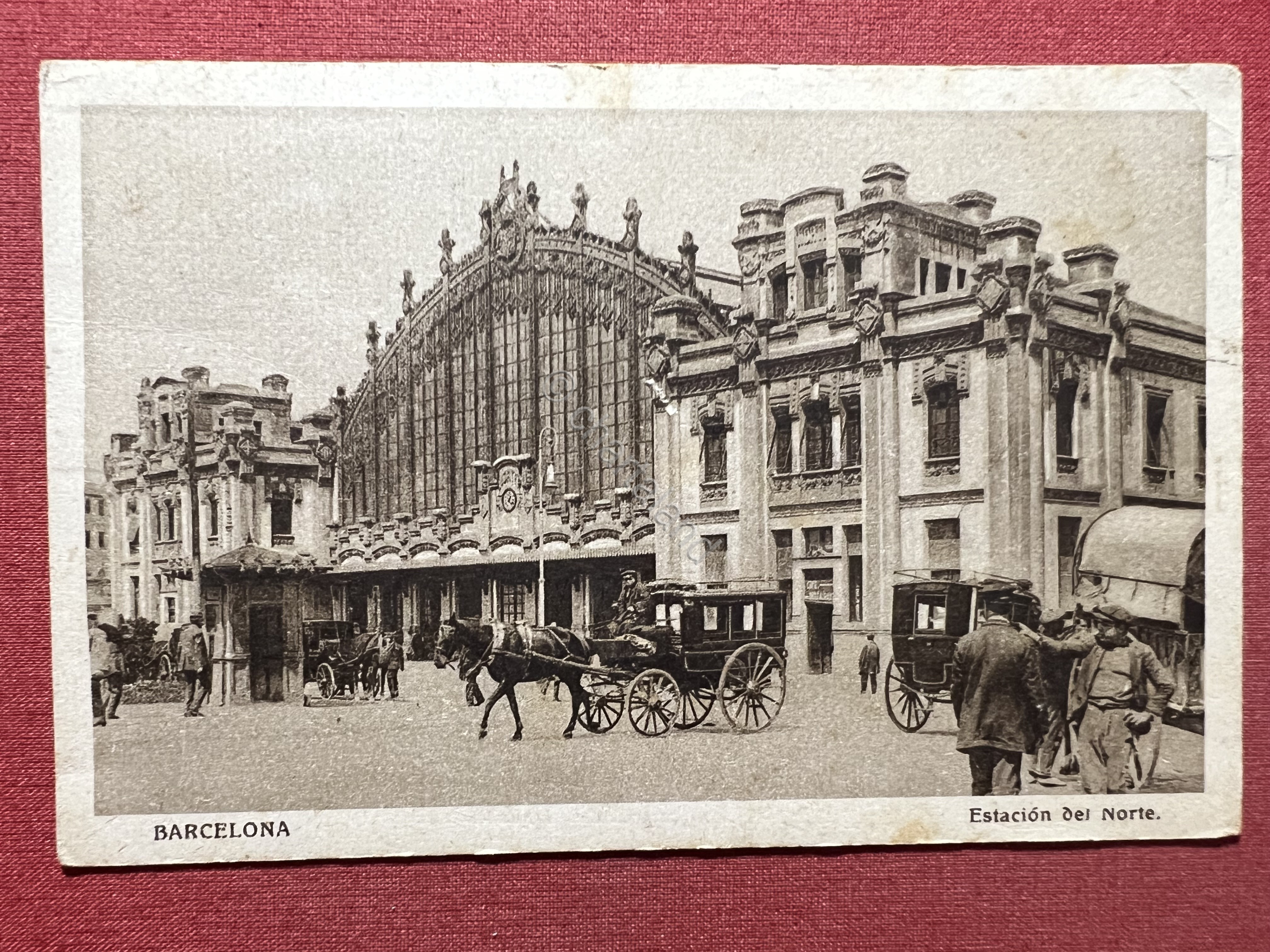 Cartolina - Barcelona - Estaciòn del Norte - 1934