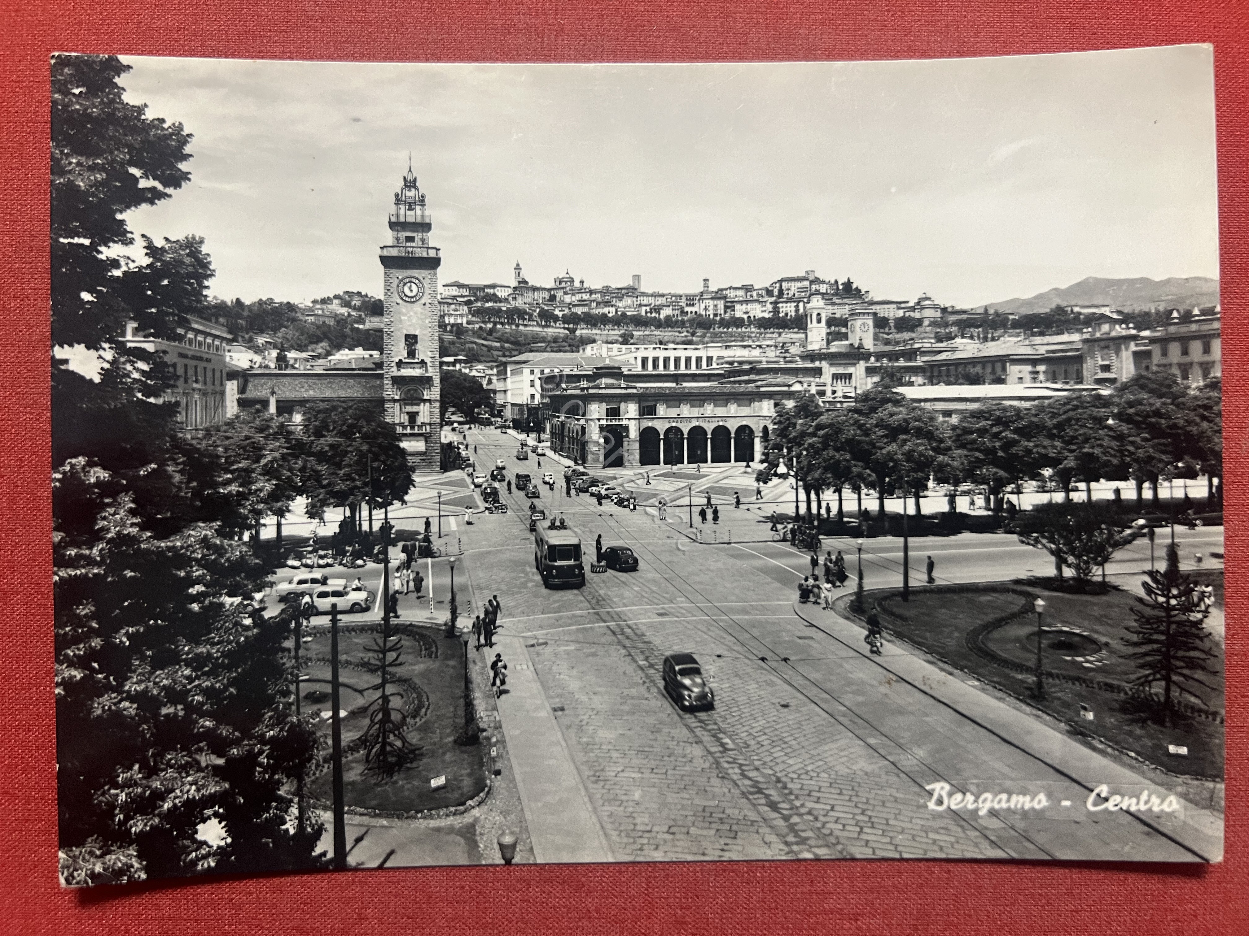 Cartolina - Bergamo - Centro - 1958