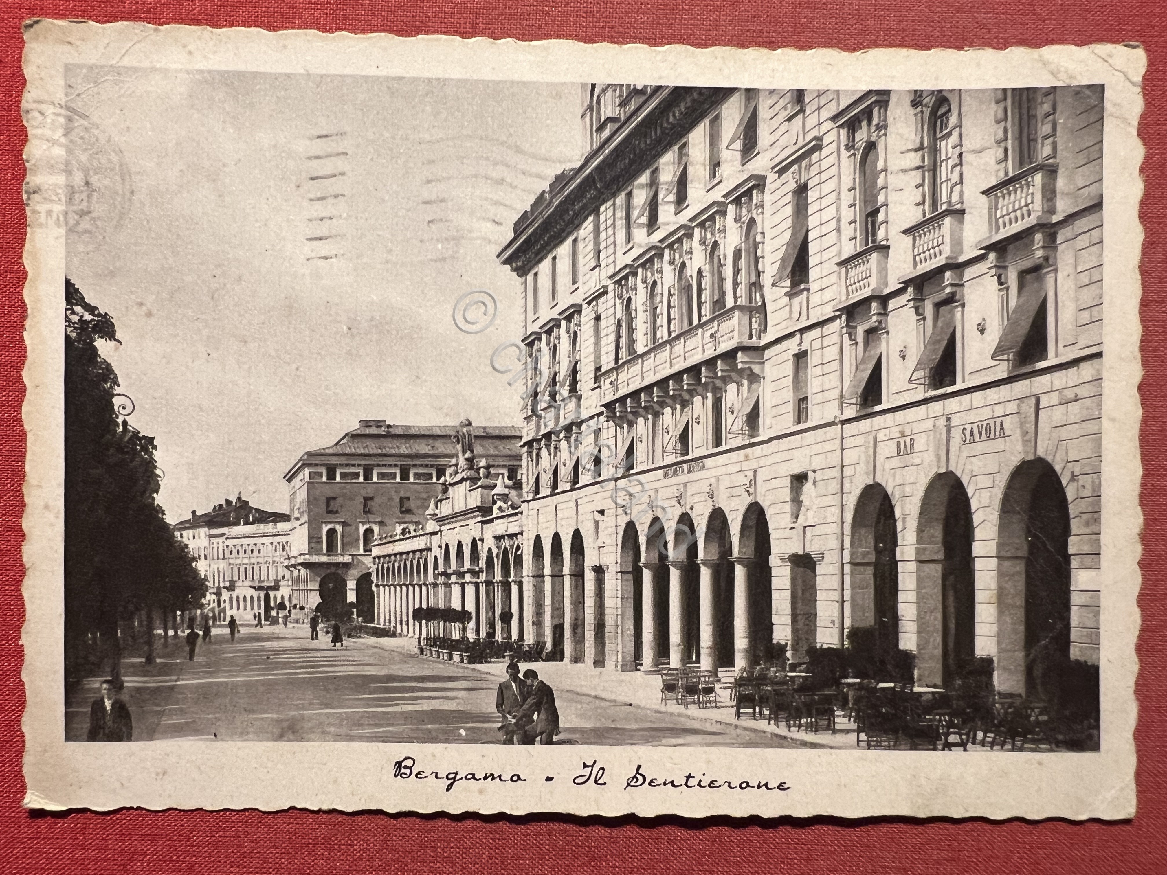 Cartolina - Bergamo - Il Sentierone - 1941