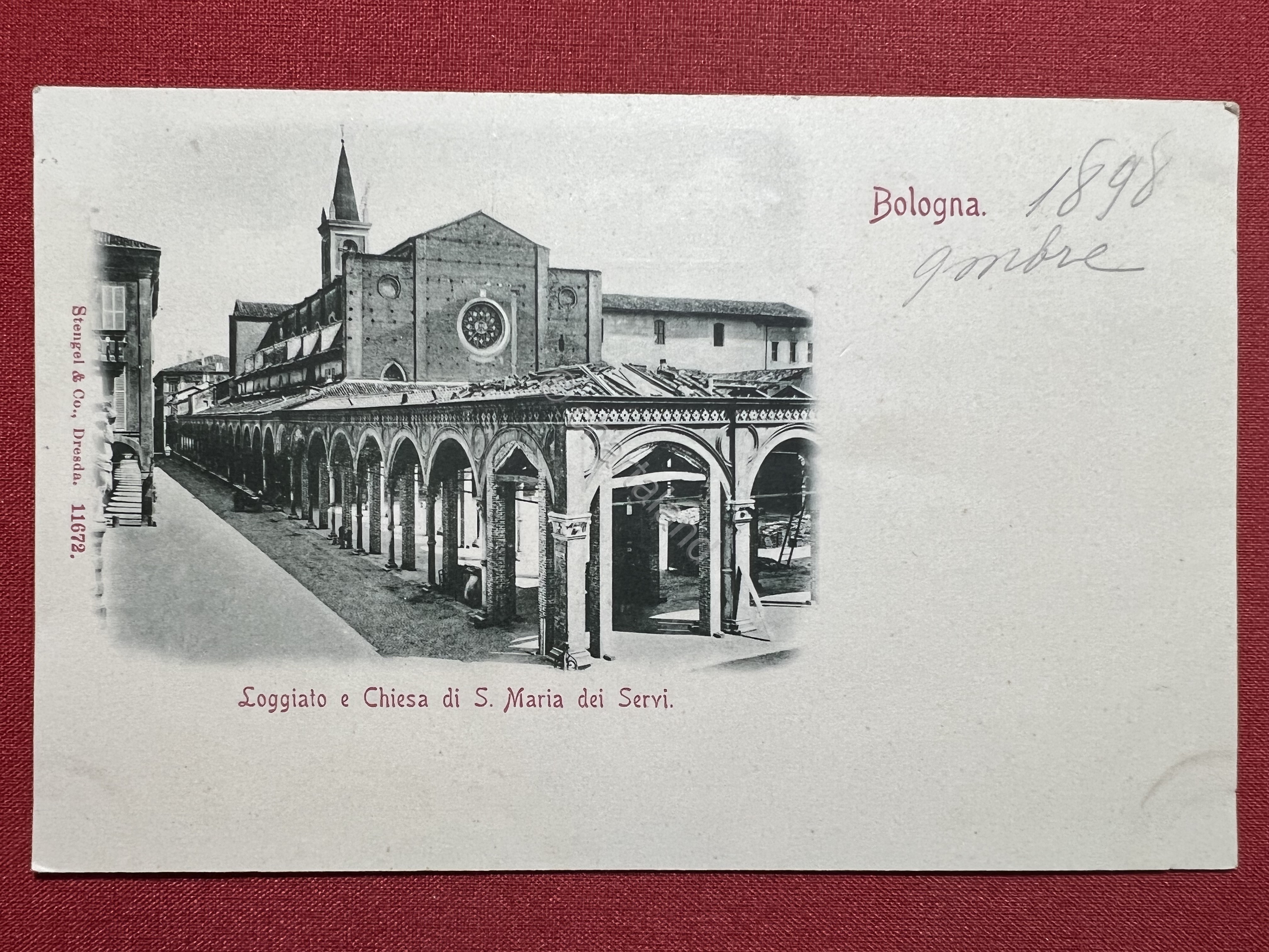 Cartolina - Bologna - Loggiato e Chiesa di S. Maria …
