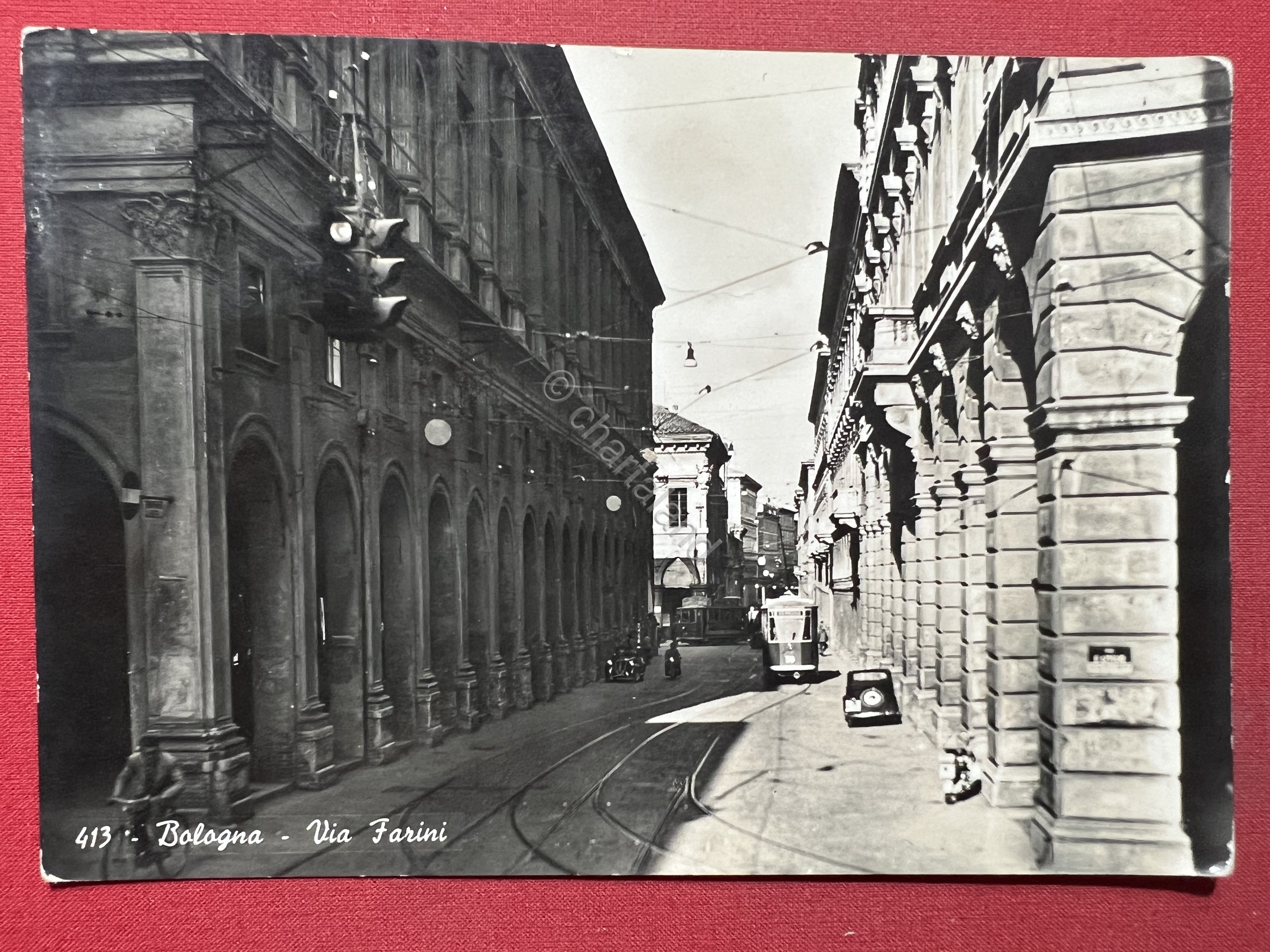 Cartolina - Bologna - Via Farini - 1951