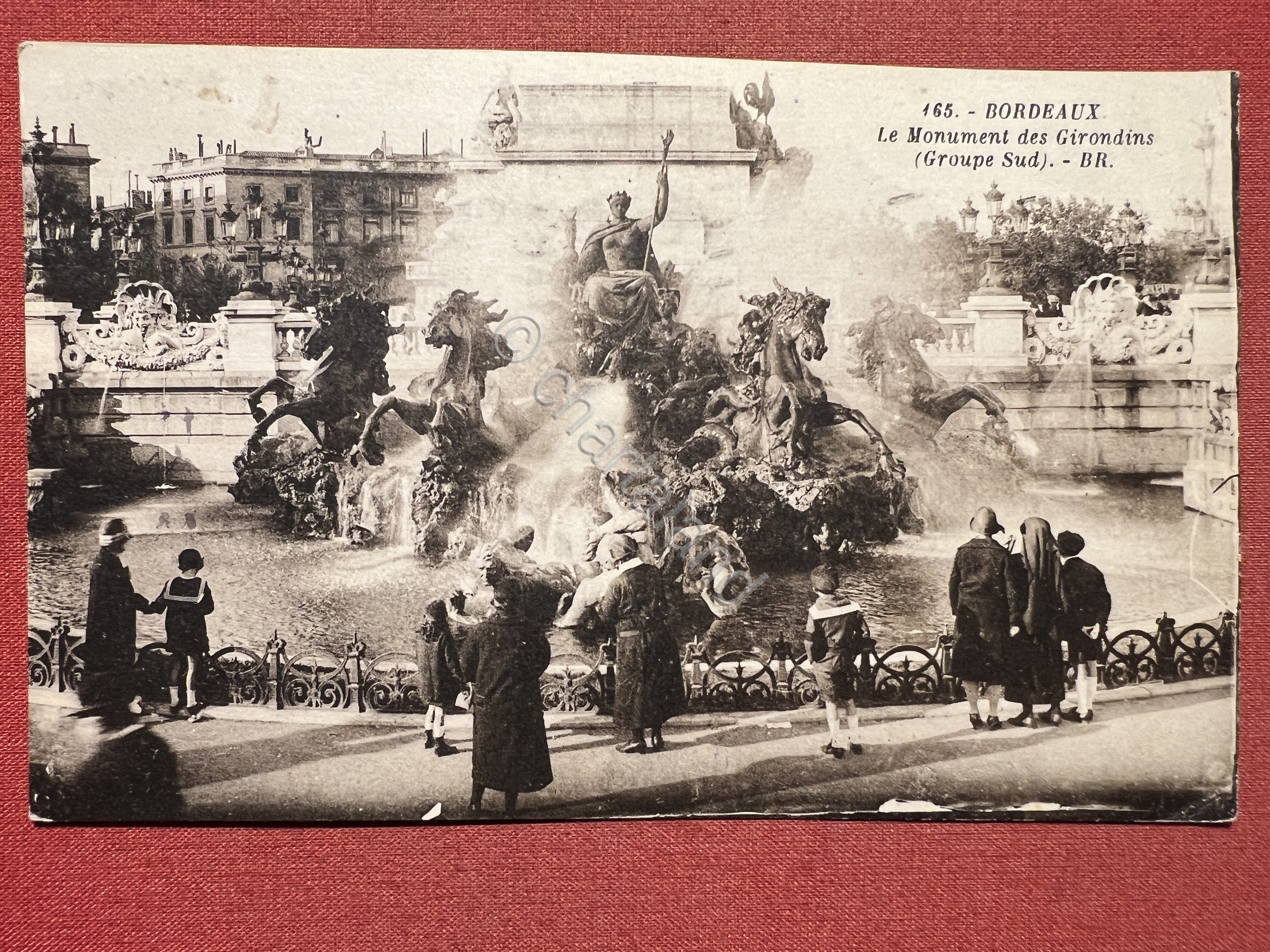 Cartolina - Bordeaux - Le Monument des Girondins - 1930