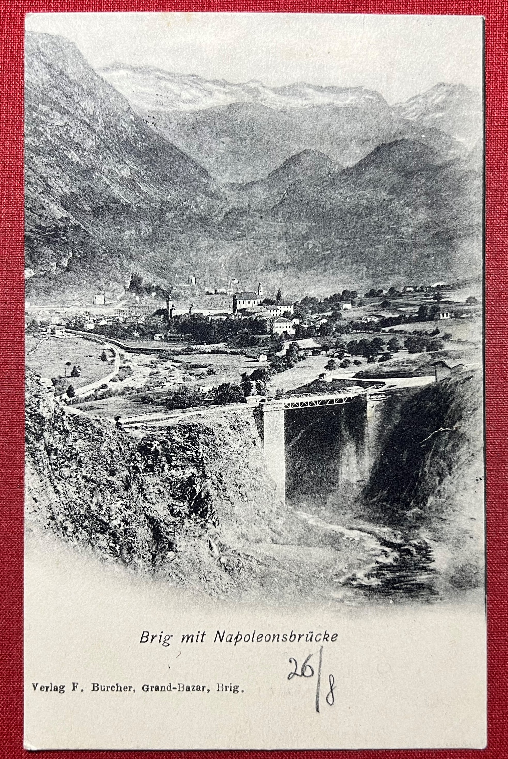 Cartolina - Brig mit Napoleonsbrücke - 1904