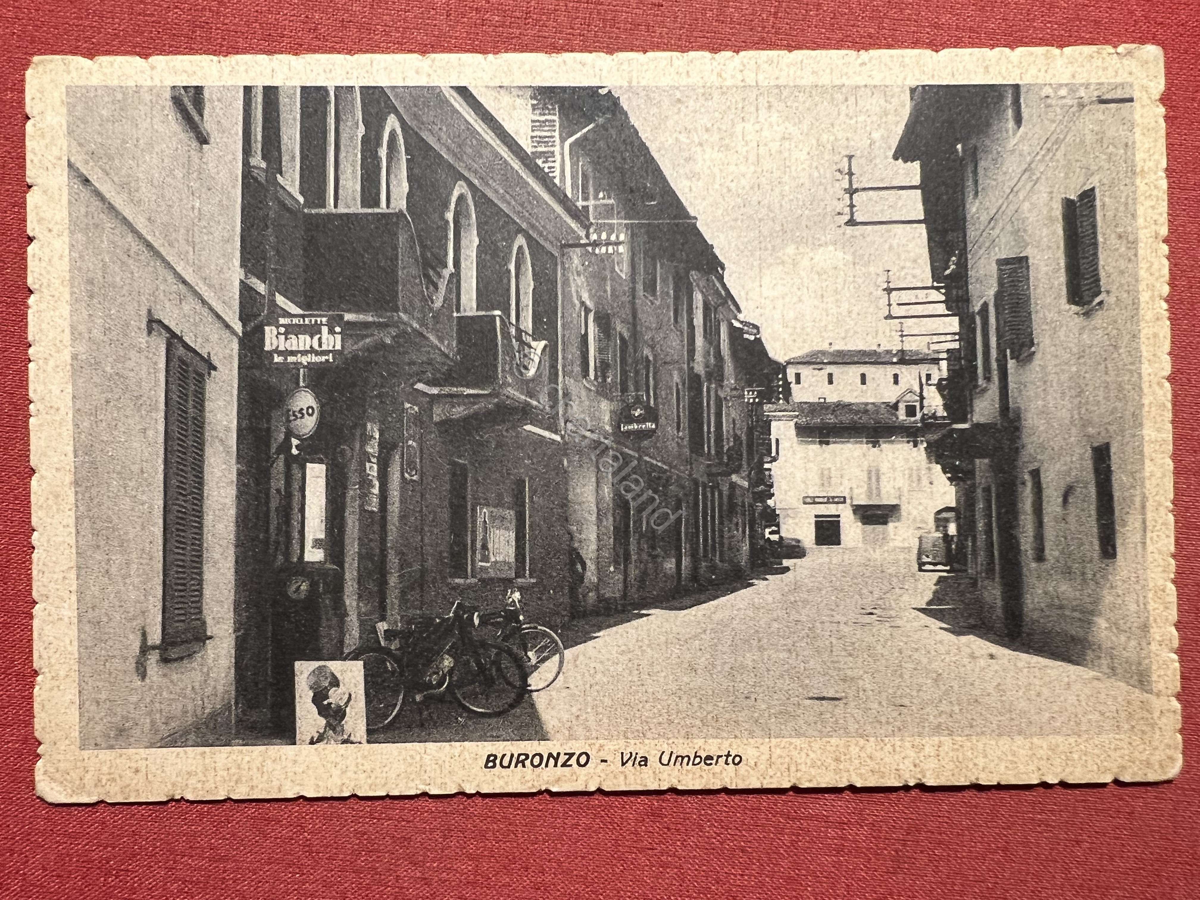 Cartolina - Buronzo ( Vercelli ) - Via Umberto - …