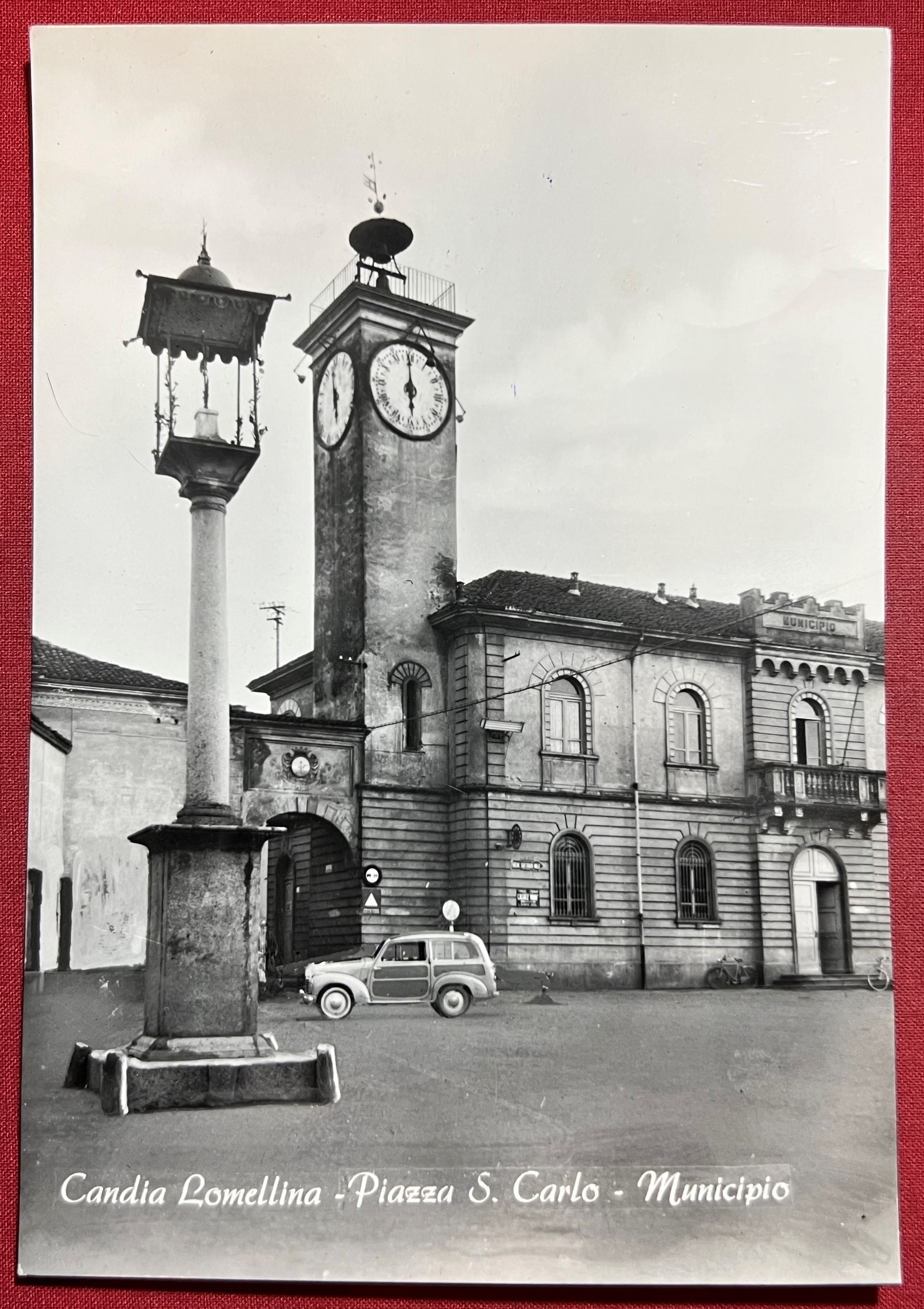 Cartolina - Candia Lomellina ( Pavia ) - Piazza S. …