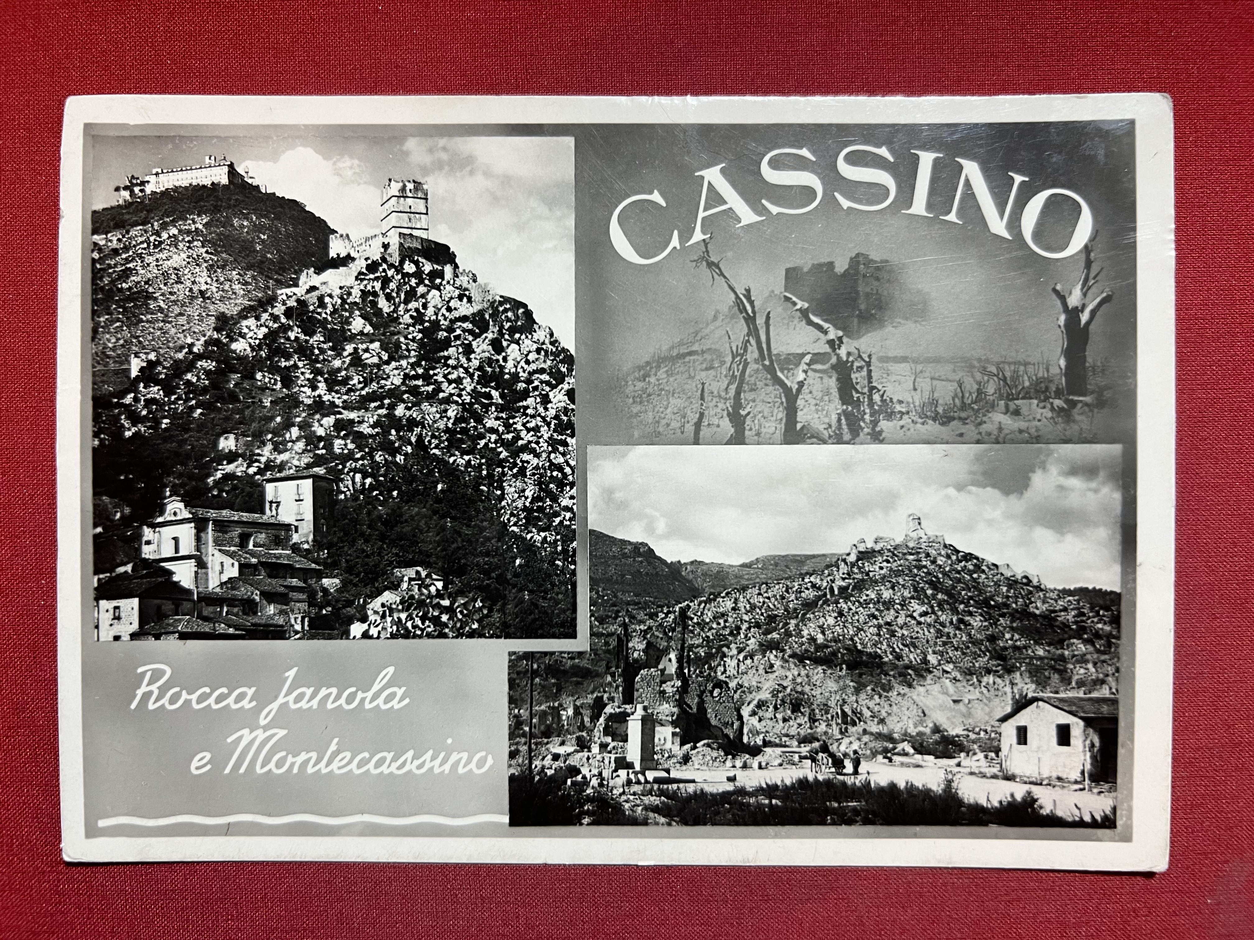 Cartolina - Cassino - Rocca Janula e Montecassino - 1959