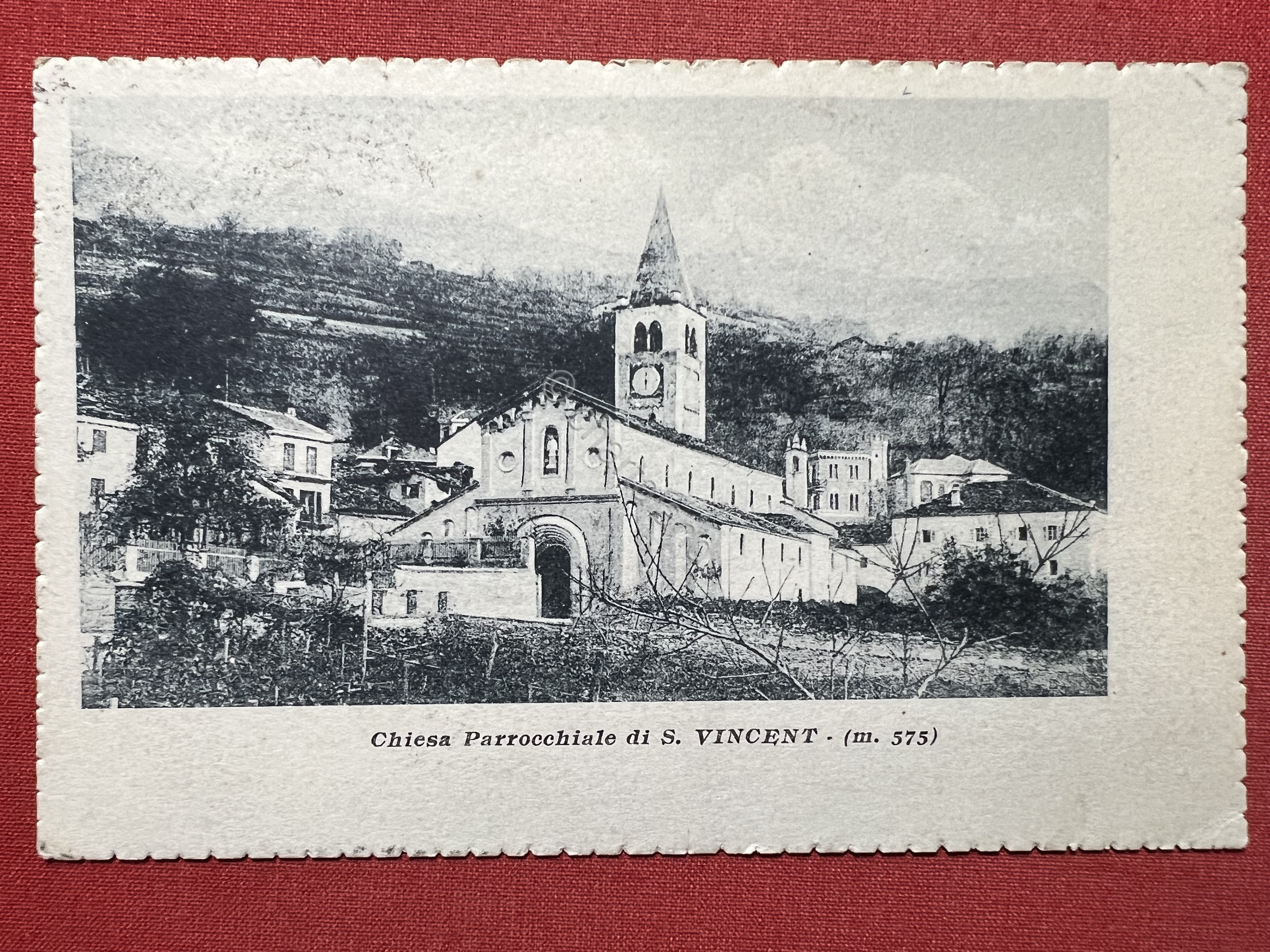 Cartolina - Chiesa Parrocchiale di S. Vincent ( Valle d'Aosta …