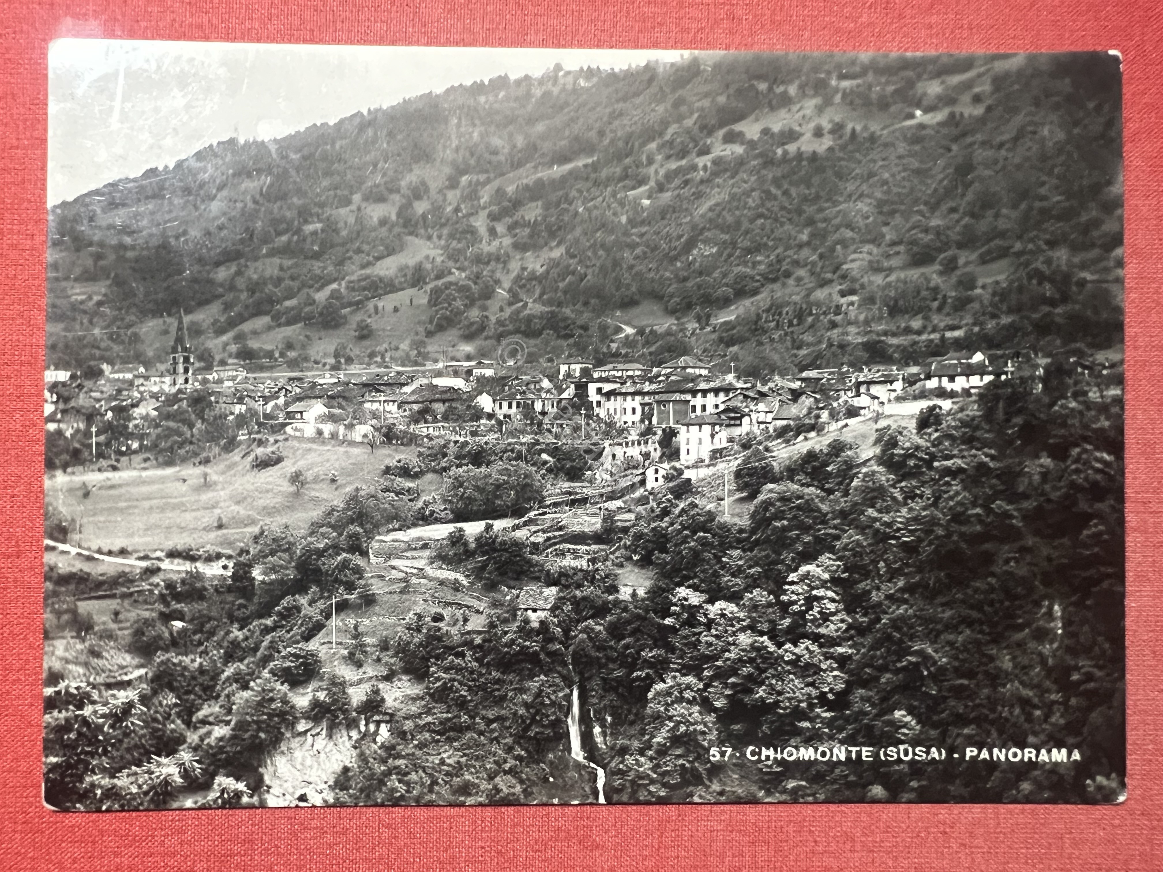 Cartolina - Chiomonte ( Susa ) - Panorama - 1958
