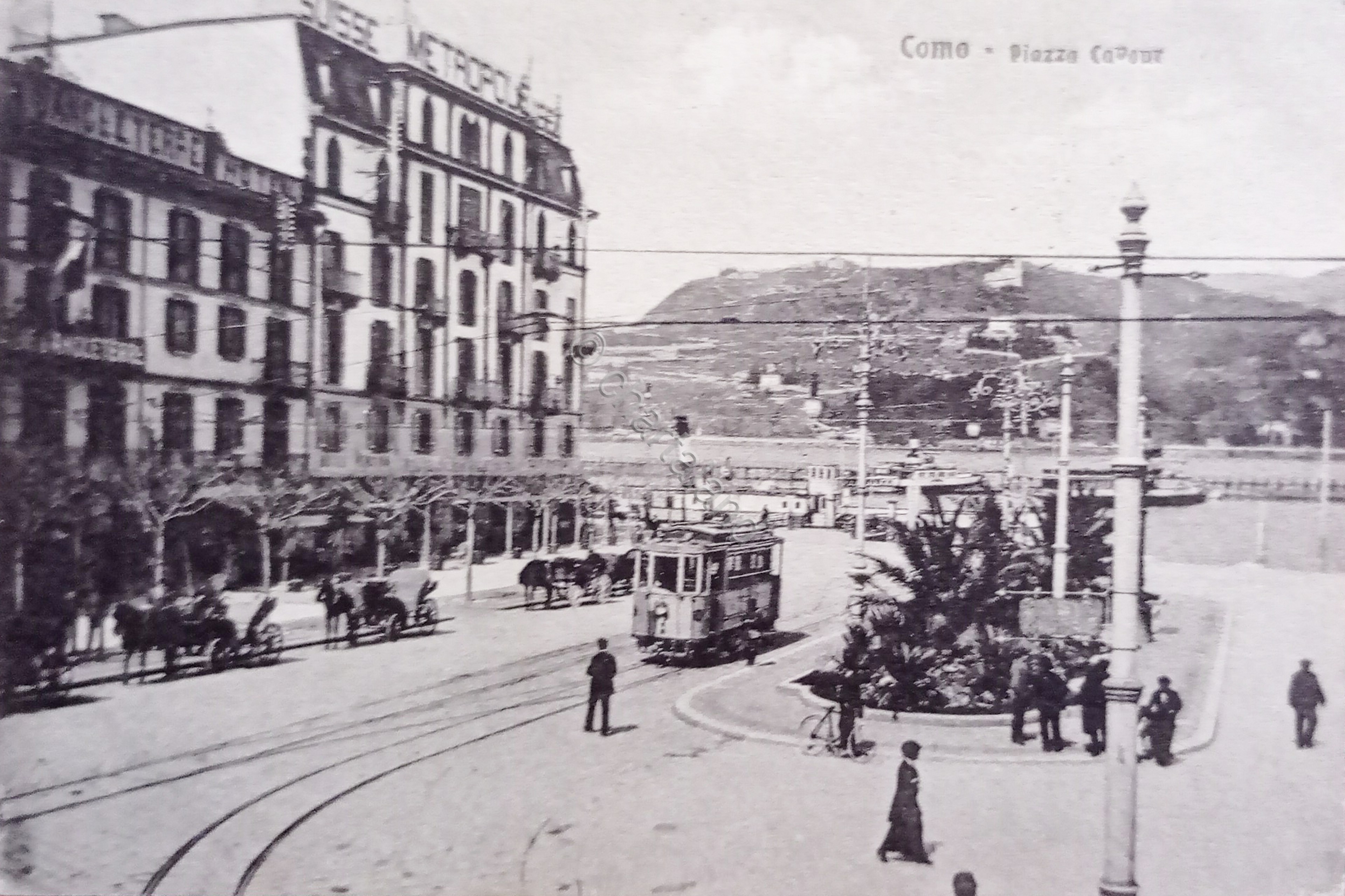 Cartolina - Como - Piazza Cavour - 1919