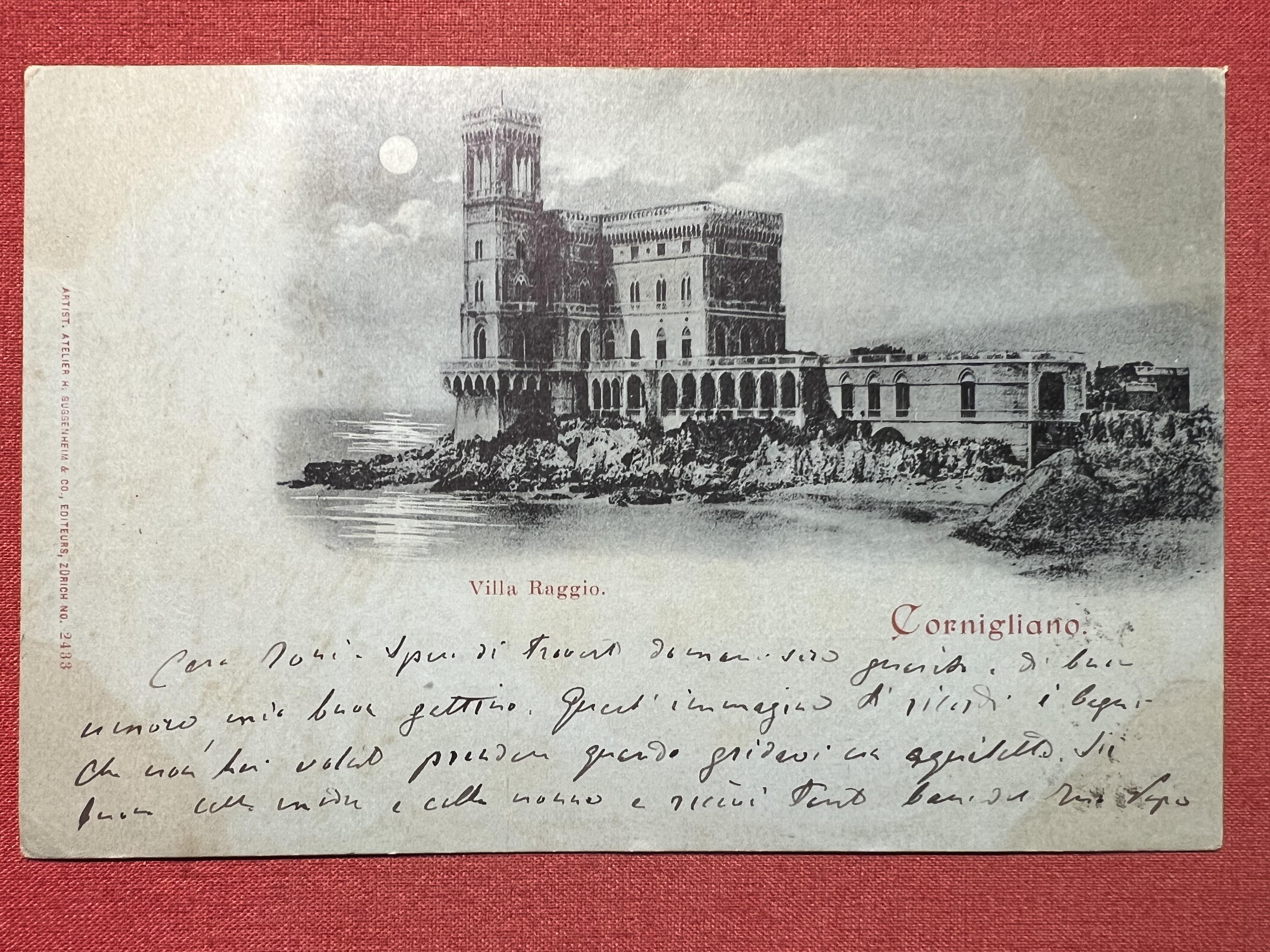 Cartolina - Cornigliano ( Genova ) - Villa Raggio - …