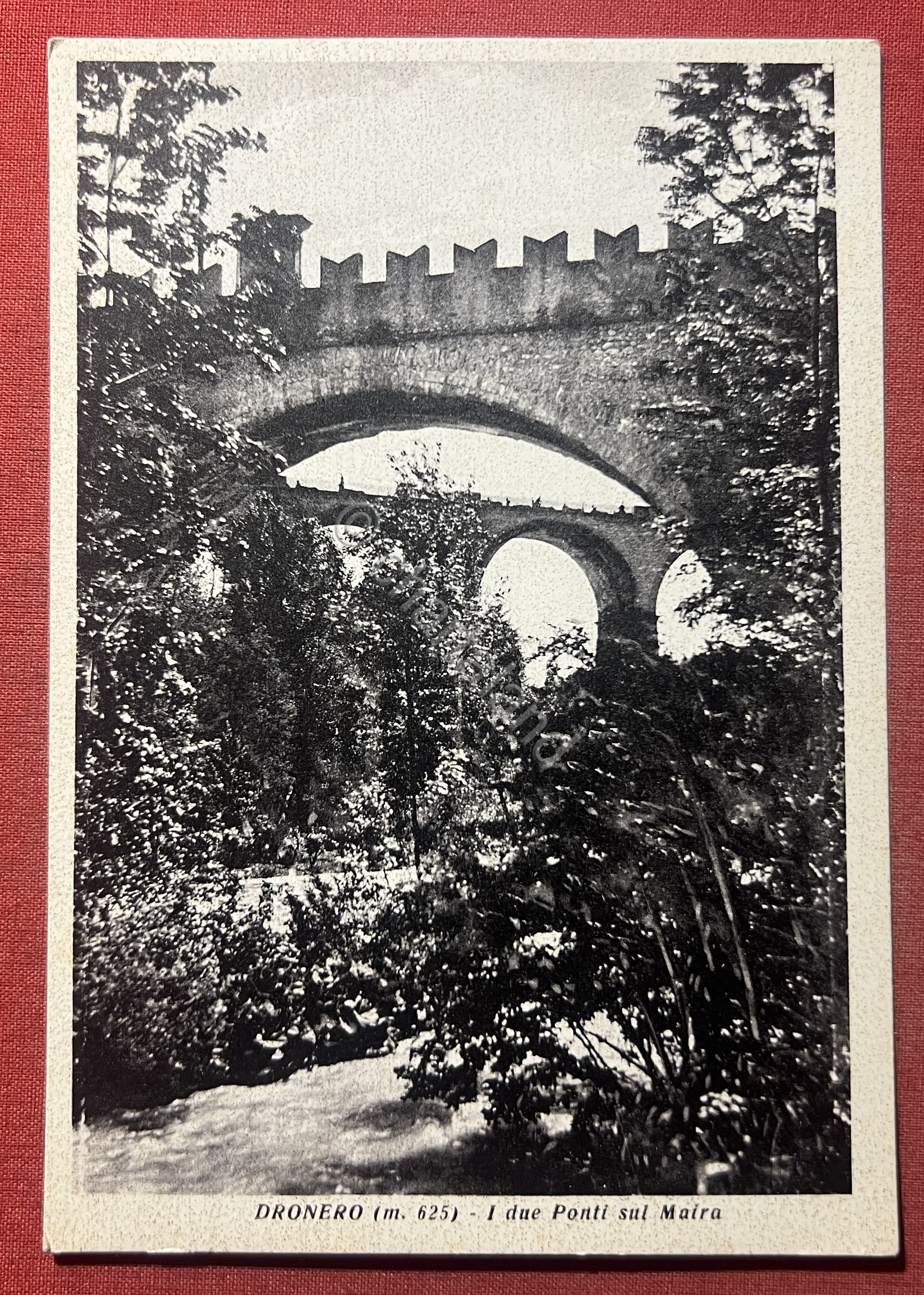 Cartolina - Dronero ( Cuneo ) - I due Ponti …