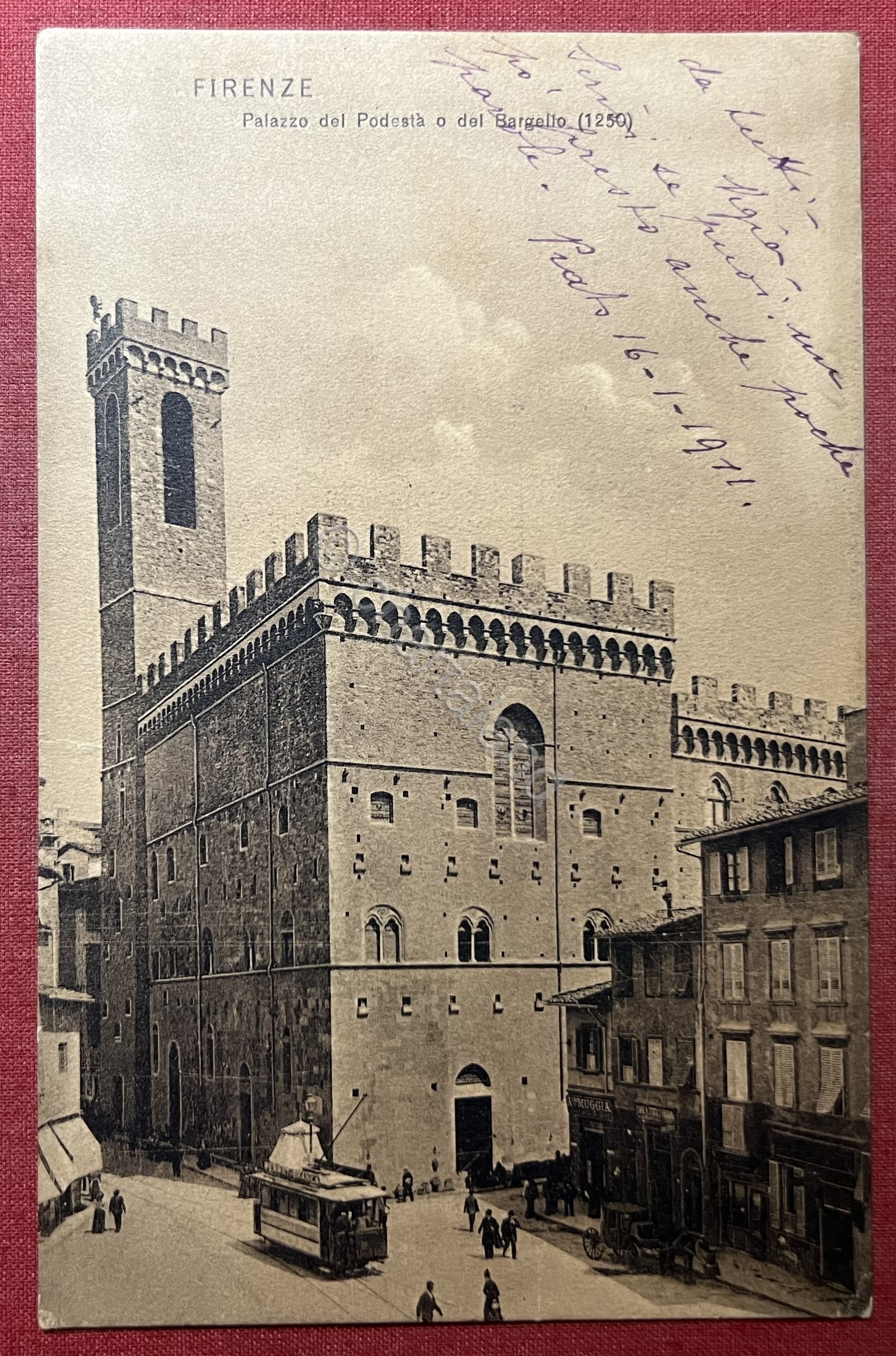 Cartolina - Firenze - Palazzo del Podestà detto del Barquillo …