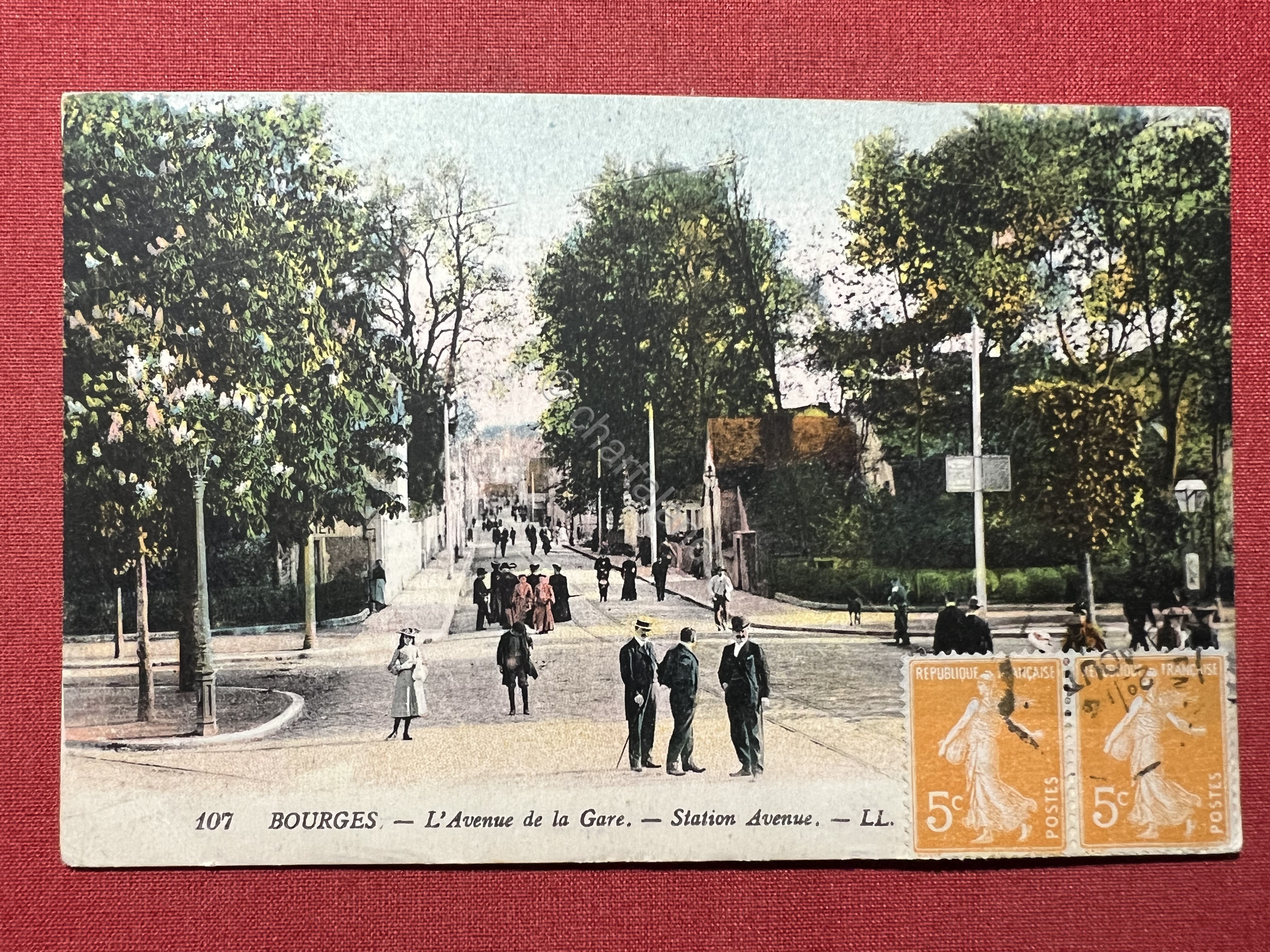 Cartolina - Francia - Bourges - L'Avenue de la Gare …