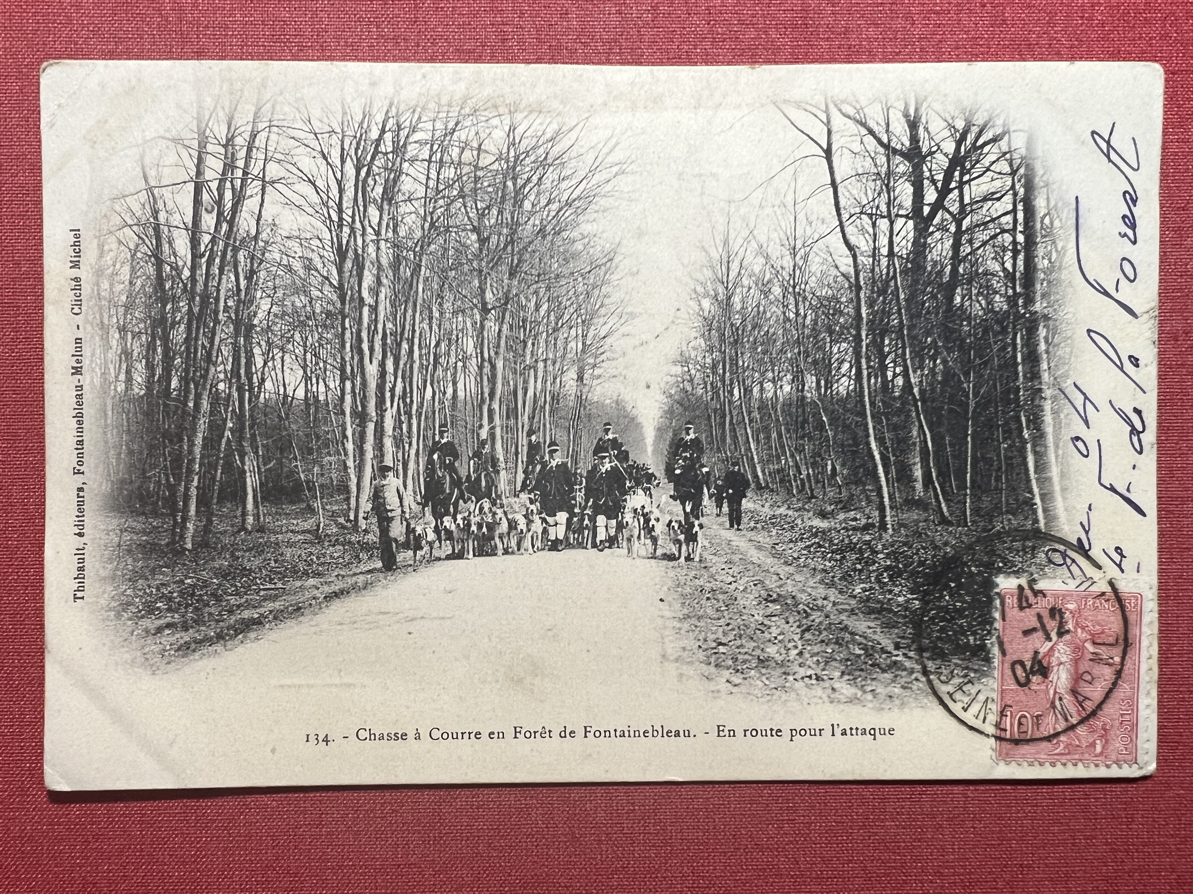 Cartolina - Francia - Chasse à Courre en Foret de …