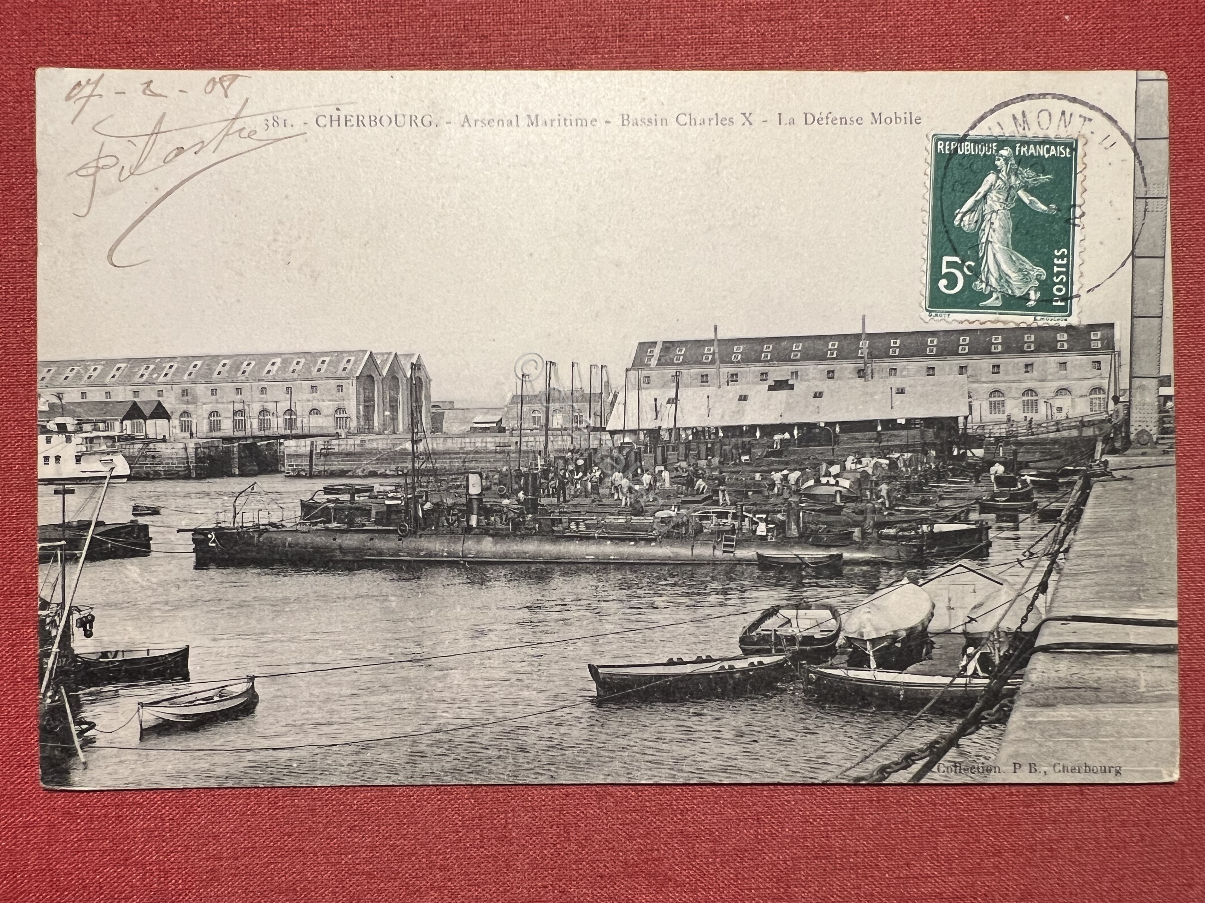 Cartolina - Francia - Cherbourg - Arsenal Maritime - Bassin …
