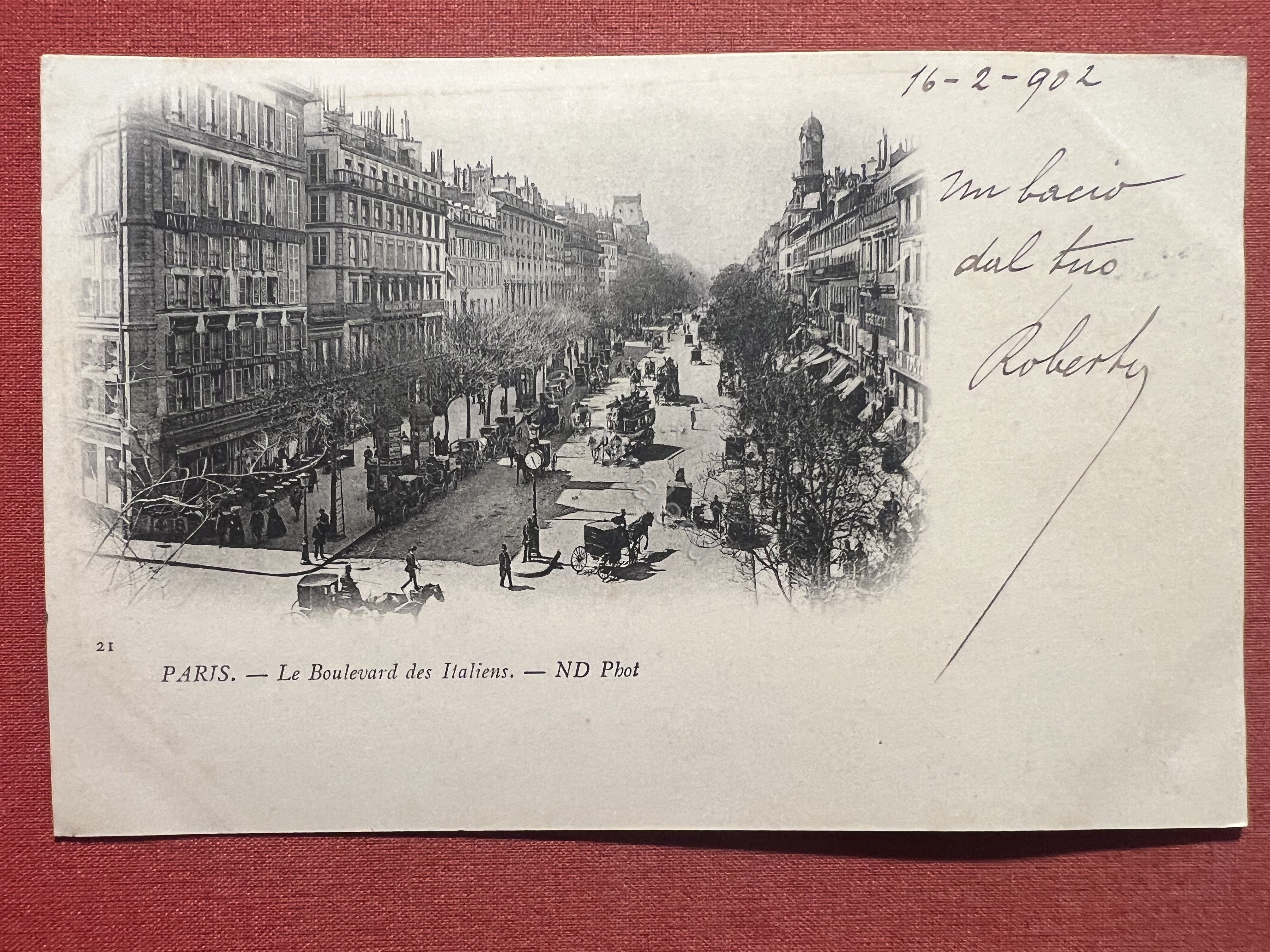 Cartolina - Francia - Paris - Le Boulevard des Italiens …