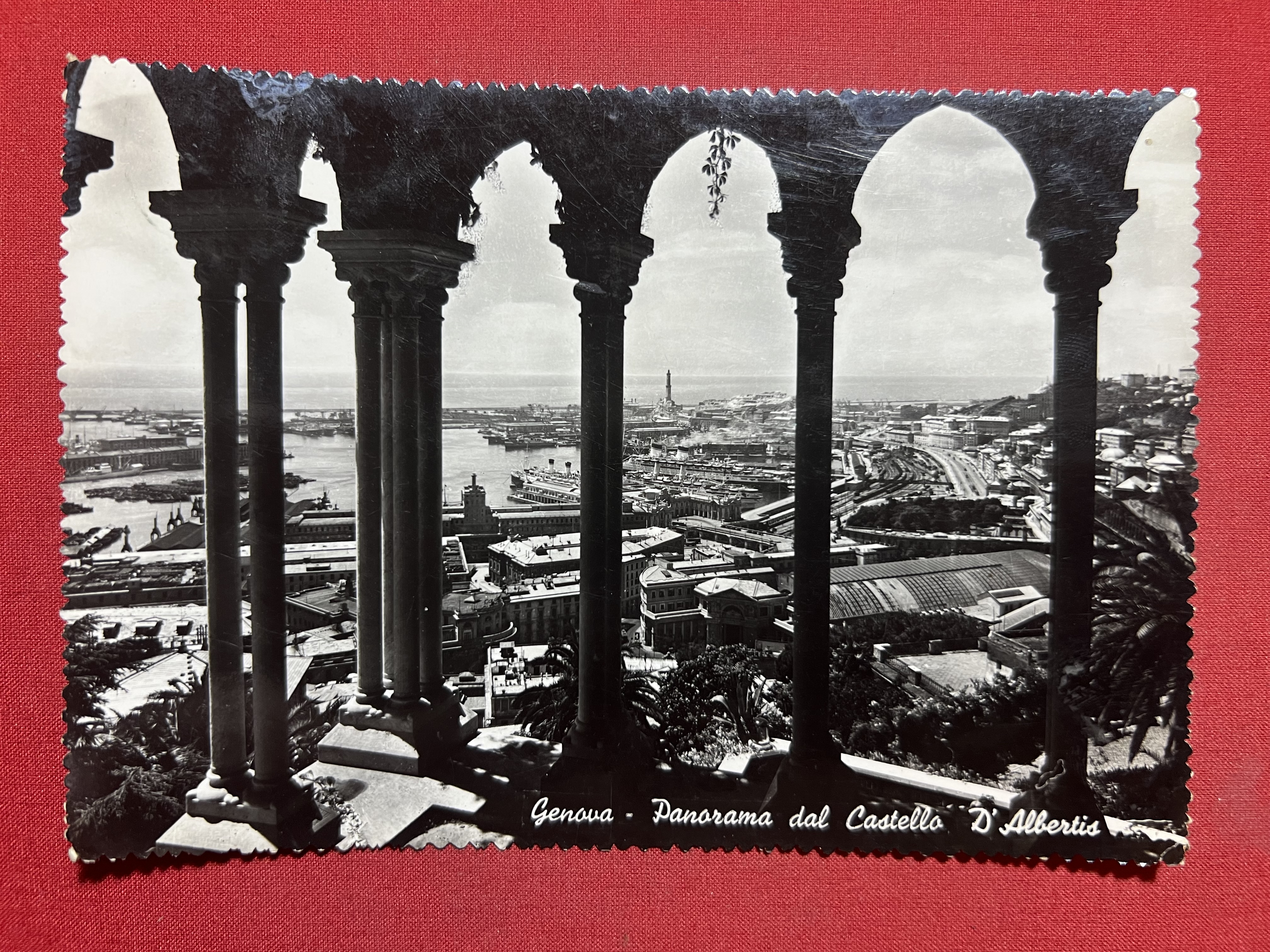 Cartolina - Genova - Panorama dal Castello D'Albertis - 1950