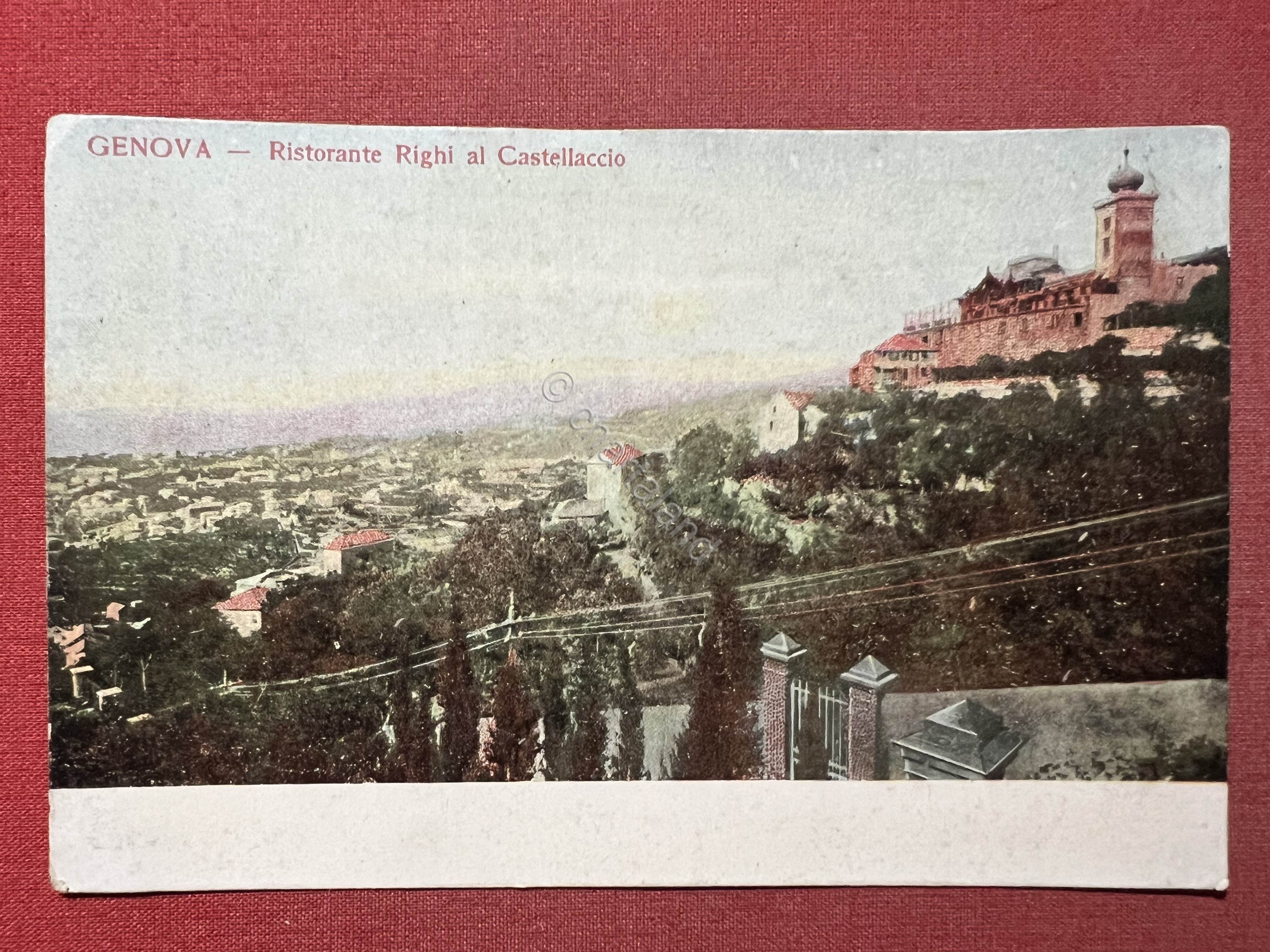 Cartolina - Genova - Ristorante Righi al Castellaccio - 1900 …