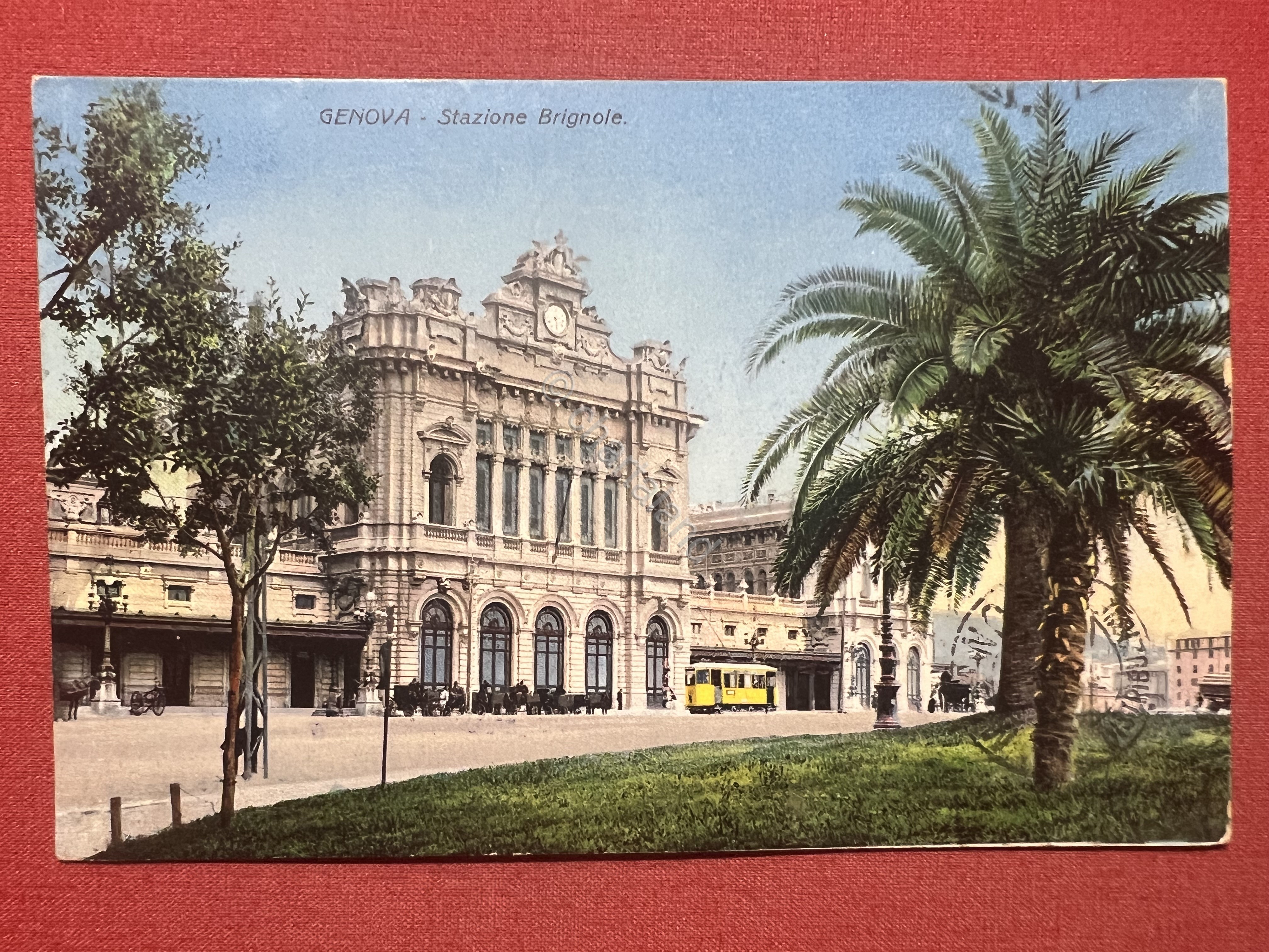 Cartolina - Genova - Stazione Brignole - 1913