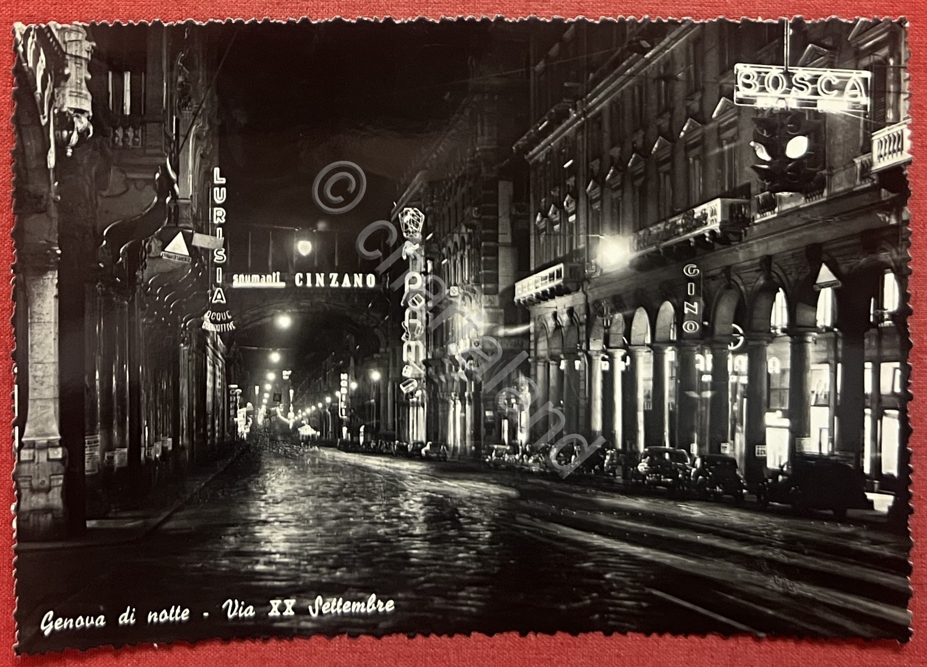 Cartolina - Genova di Notte - Via XX Settembre - …