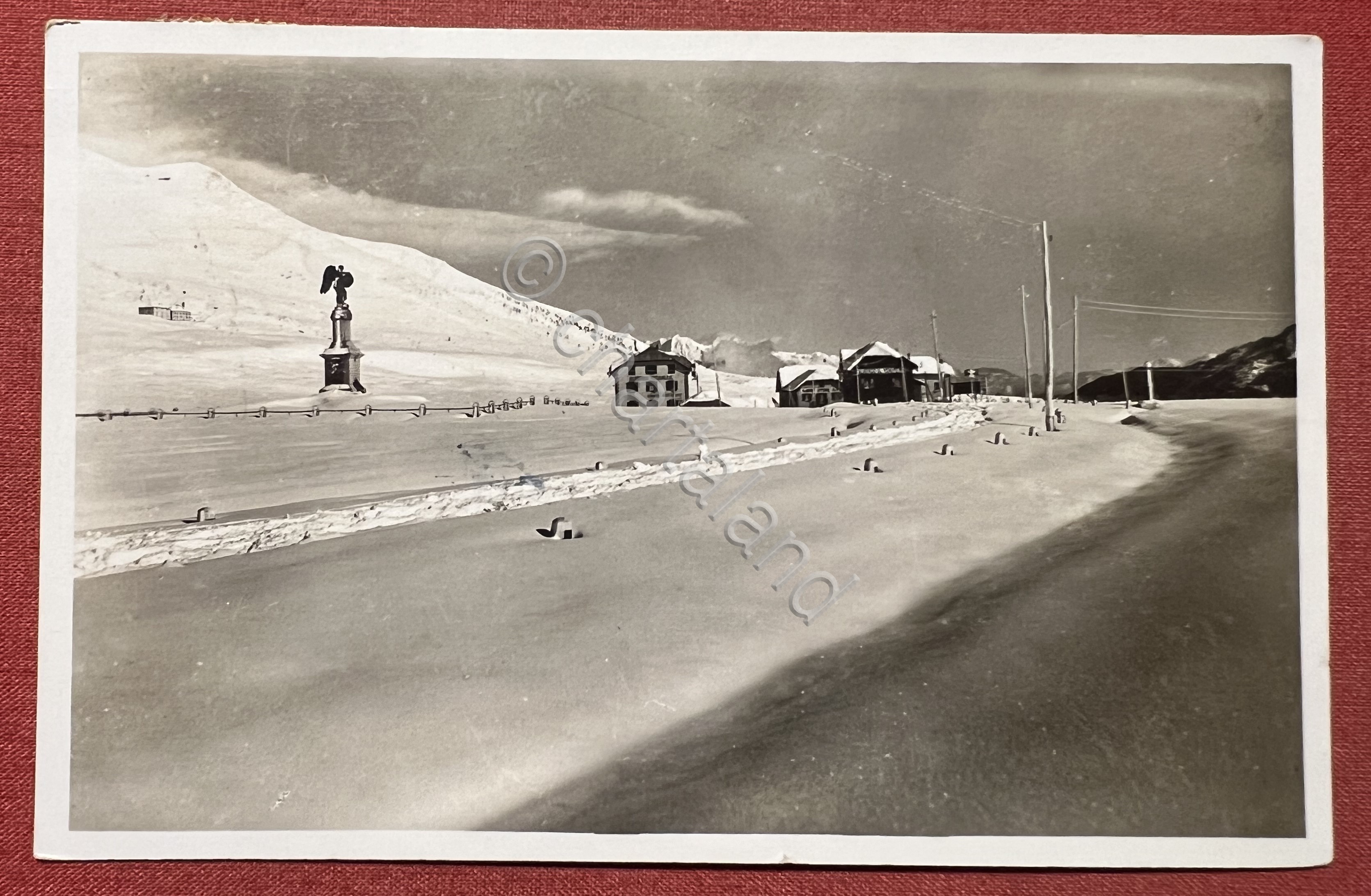 Cartolina - Il Passo del Tonale d'inverno - Il Monumento …