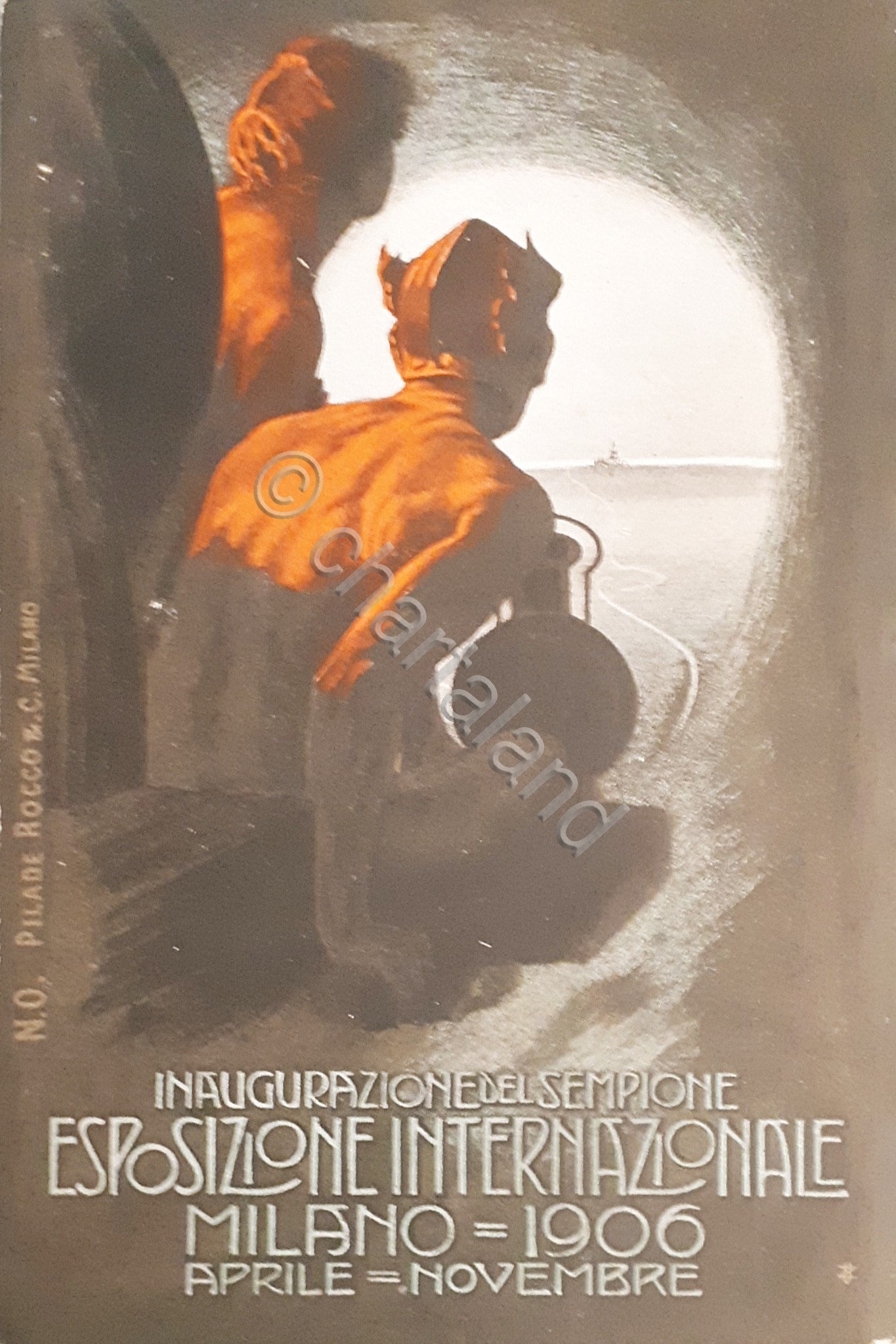 Cartolina - Inaugurazione del Sempione Esposizione internazionale di Milano 1906