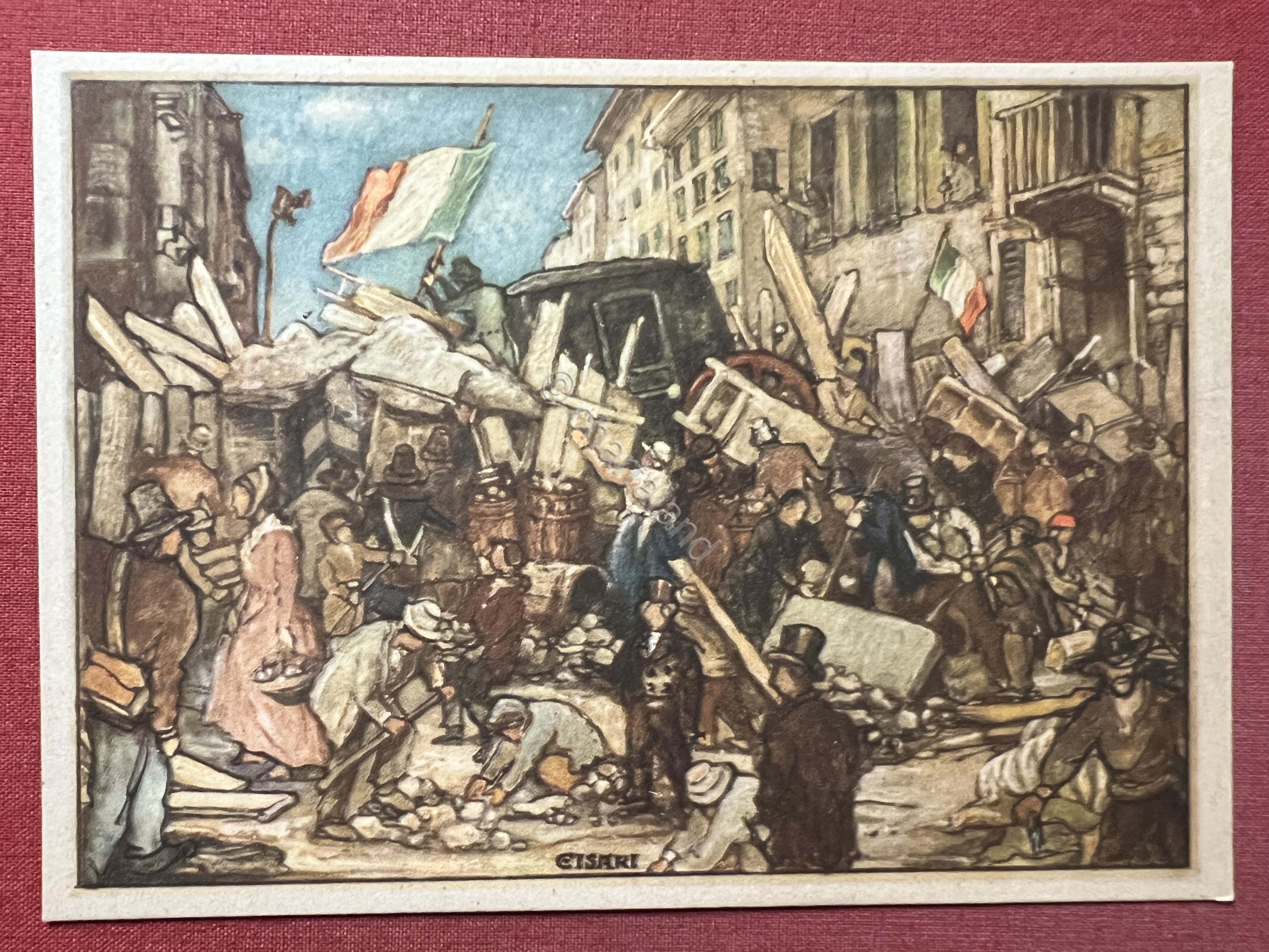 Cartolina - Le Cinque Giornate di Milano 1848-1948 - Illustratore …