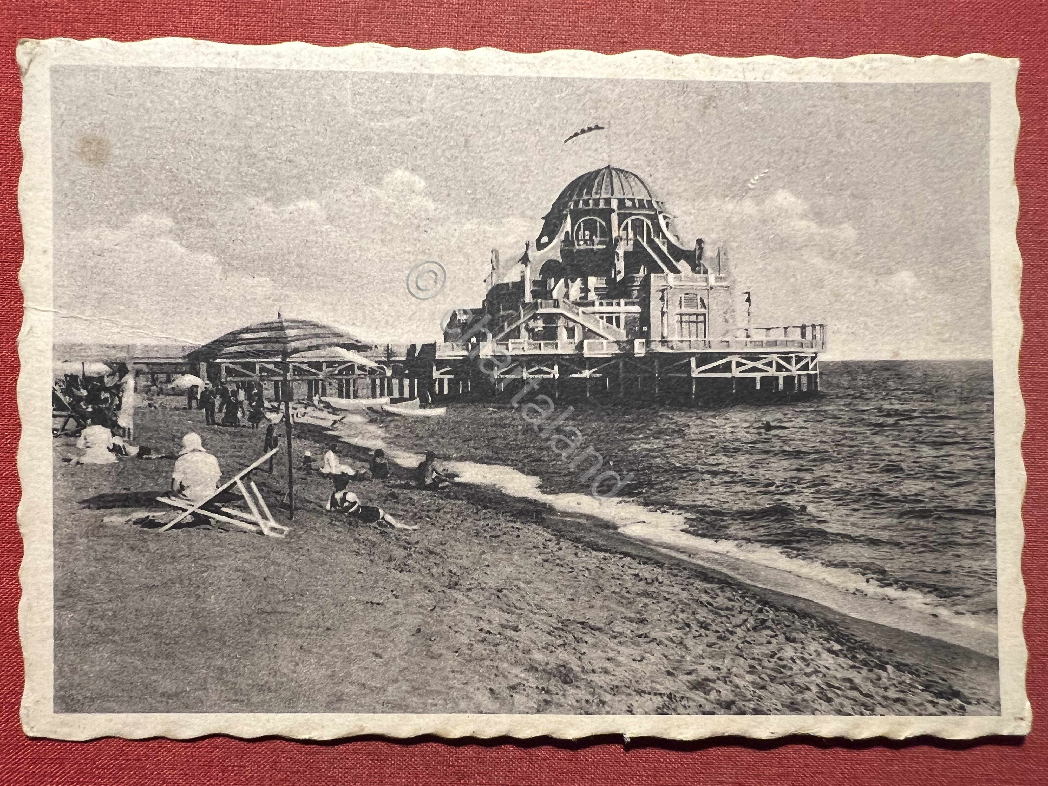 Cartolina - Lido di Roma - Stabilimento Roma - 1941