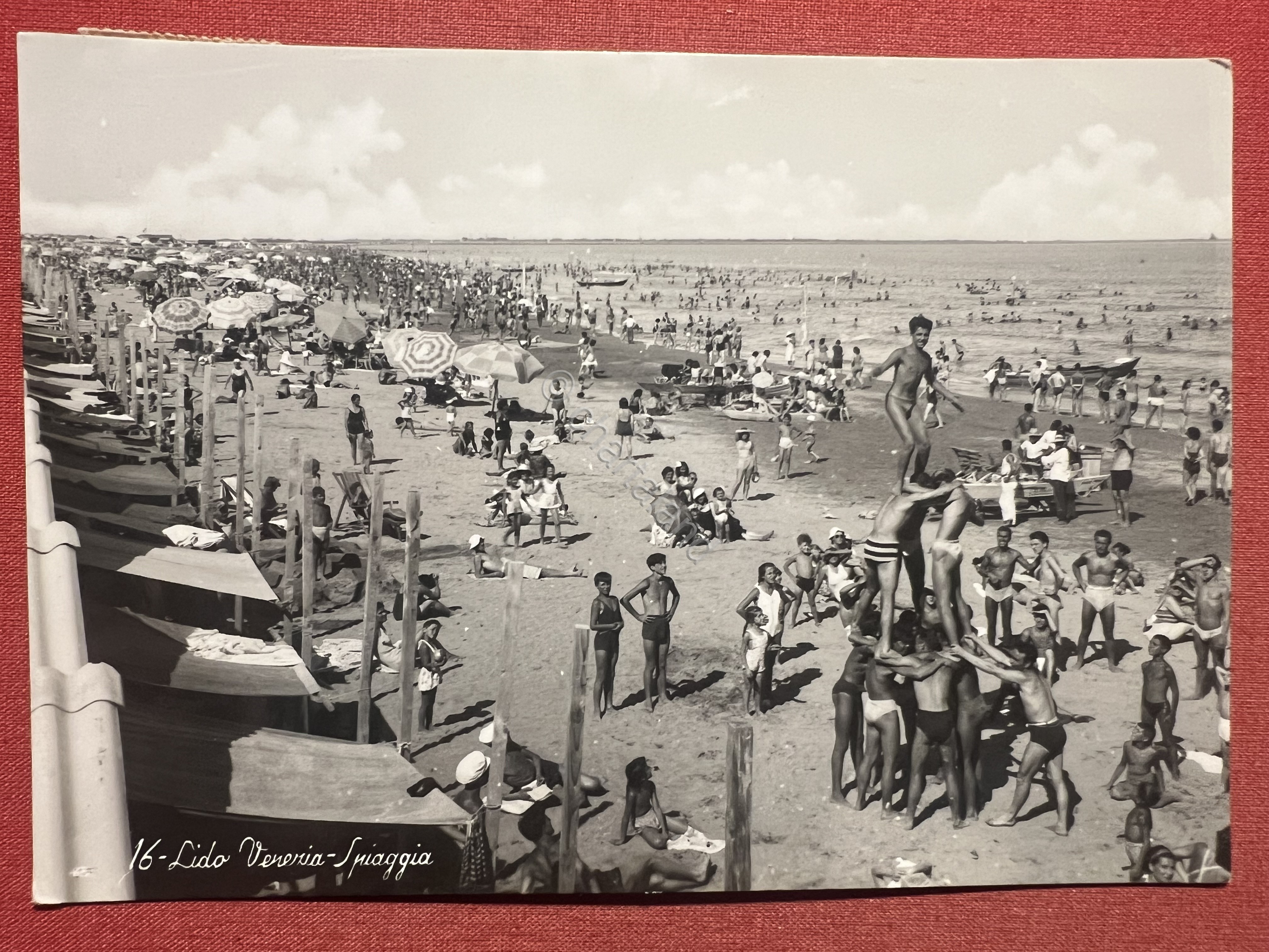 Cartolina - Lido Venezia - Spiaggia - 1951
