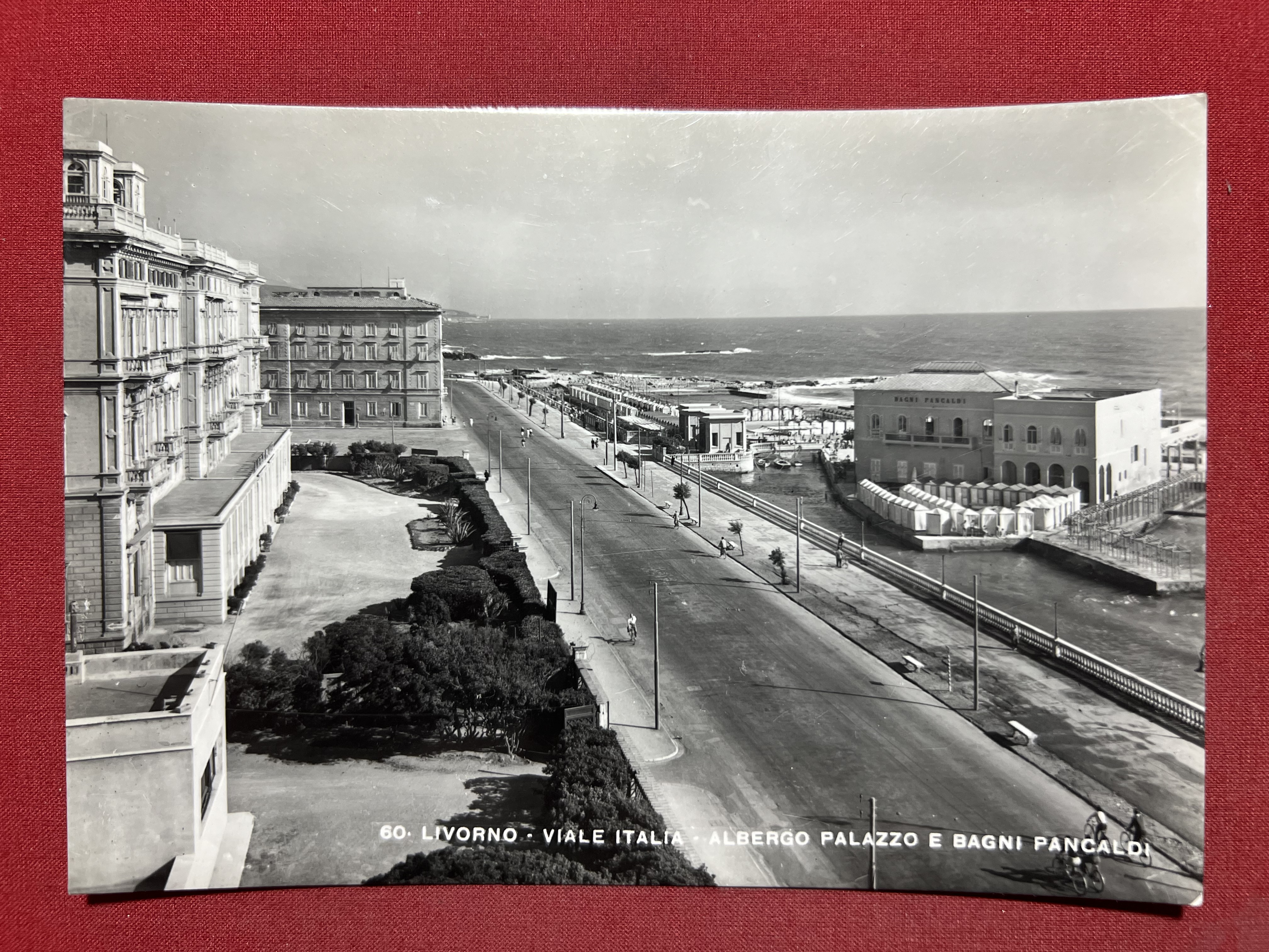 Cartolina - Livorno - Viale Italia - Albergo Palazzo e …