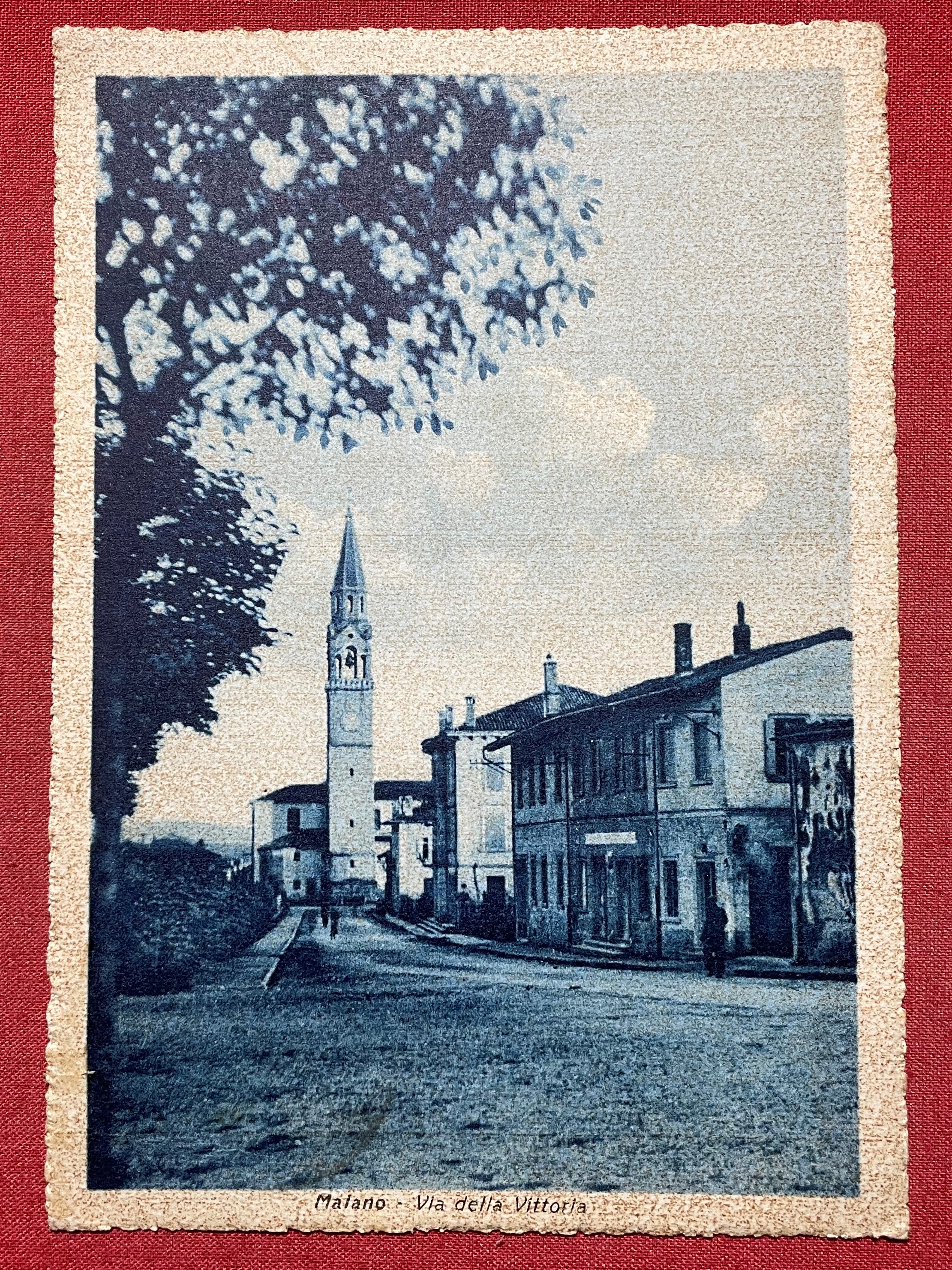 Cartolina - Maiano - Via della Vittoria - 1941