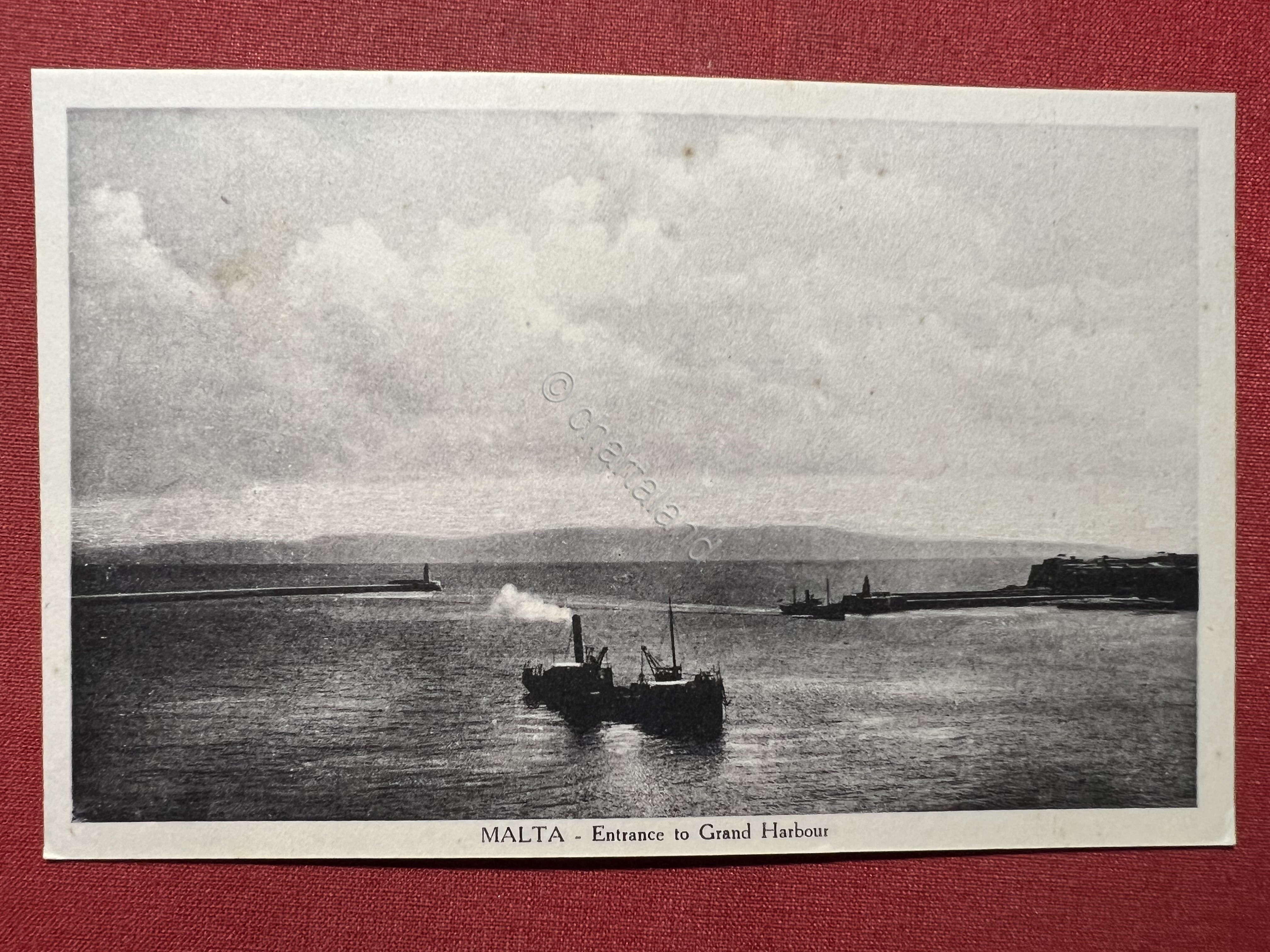 Cartolina - Malta - Entrance to Grand Harbour 1920 ca.