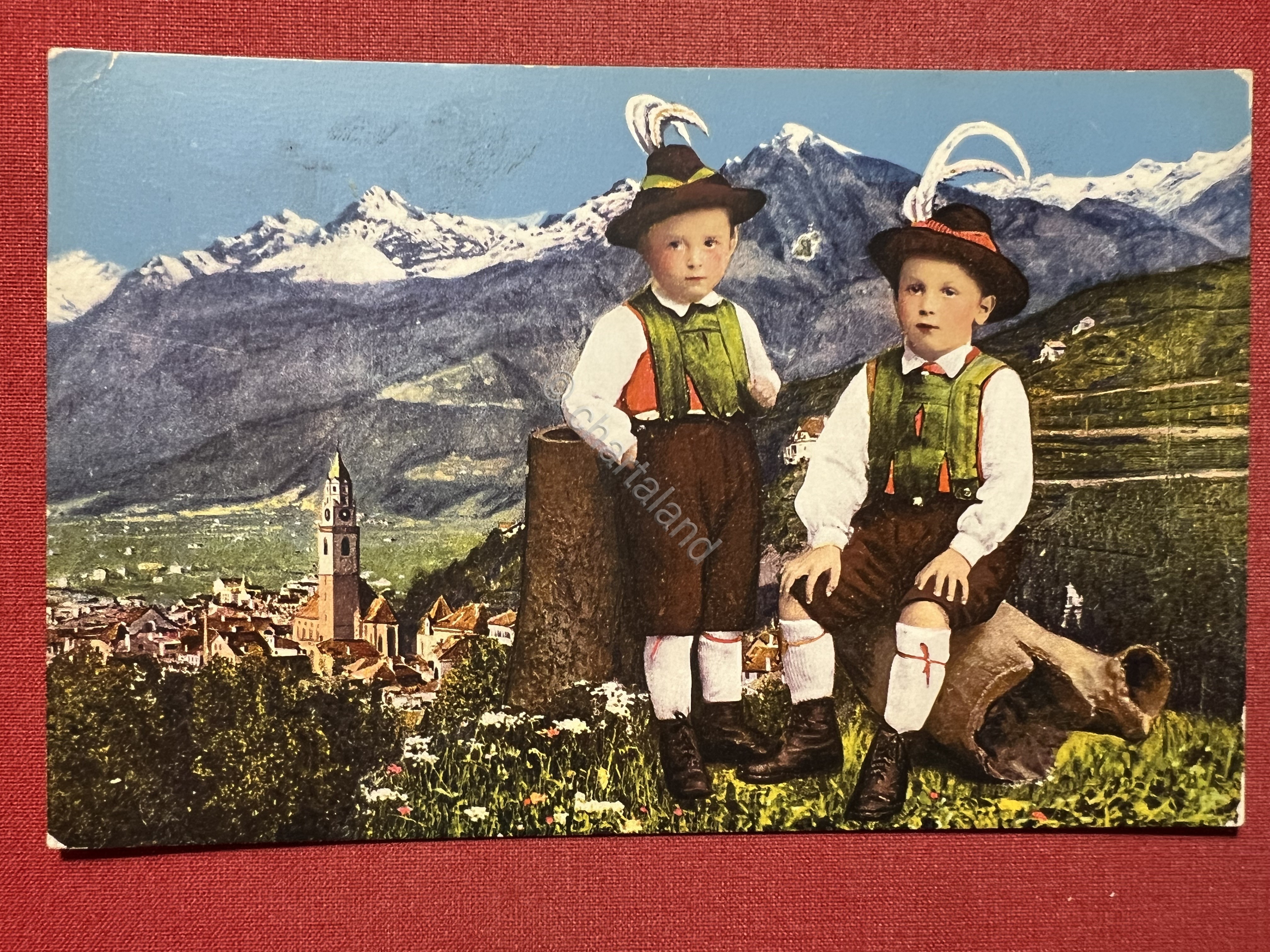Cartolina - Merano ( Bolzano ) - Panorama e Costumi …