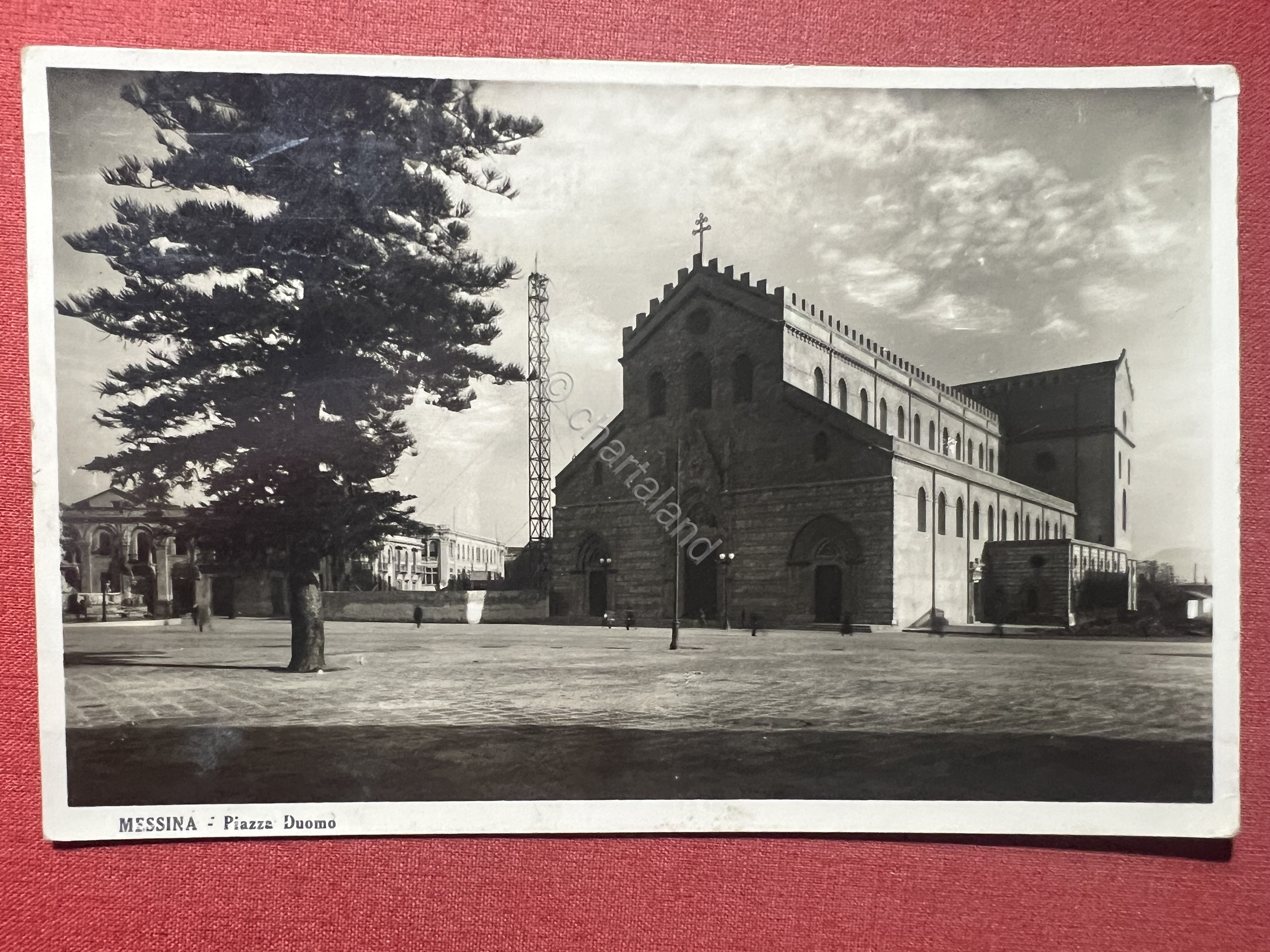 Cartolina - Messina - Piazza Duomo - 1931